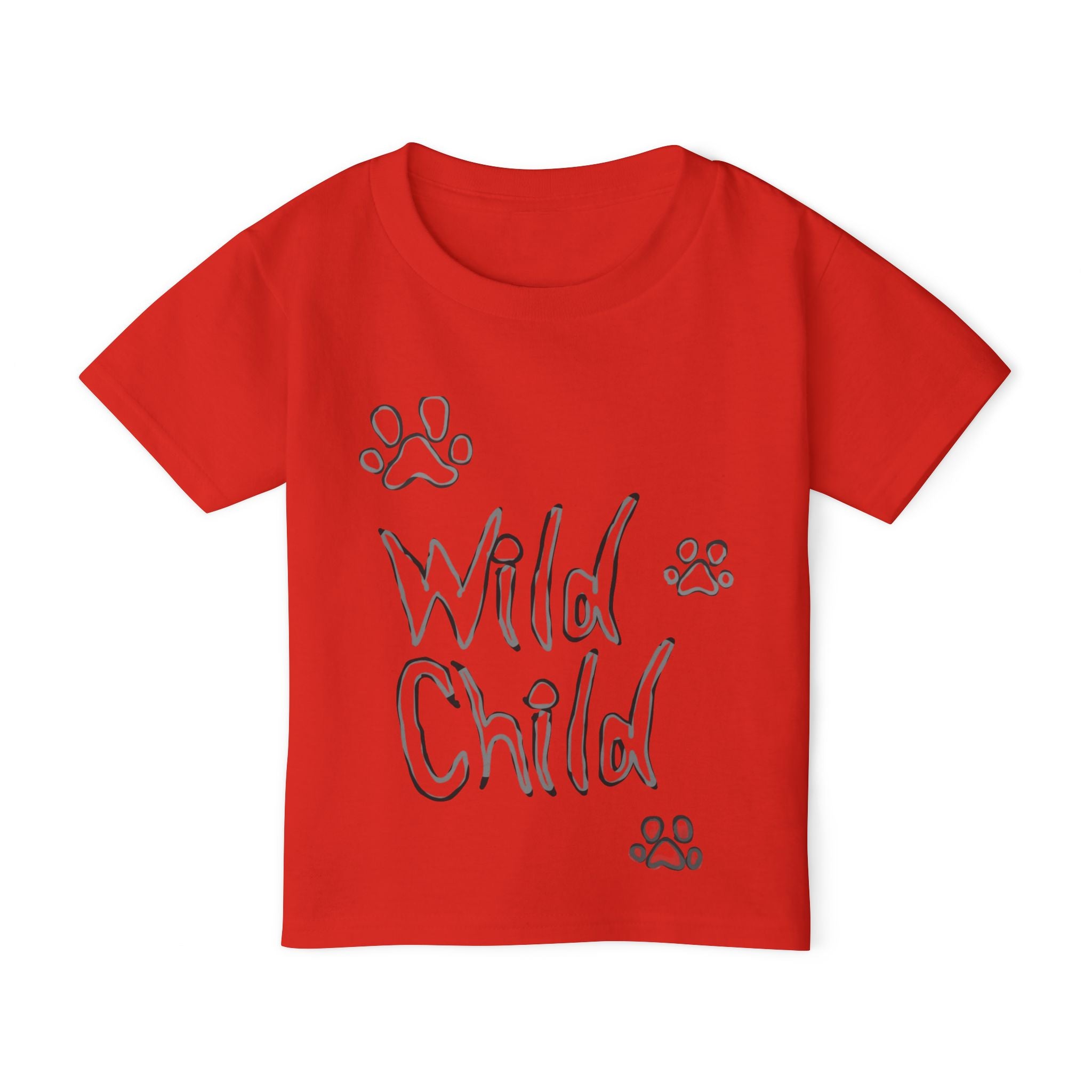 Toddler T‑Shirt — 'Wild Child' Cat Graphic Kids Tee