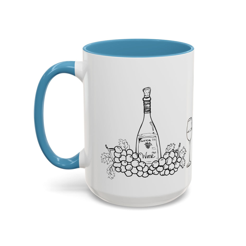 Wine & Grapes Coffee Mug — Accent 11/15oz Ceramic Mug