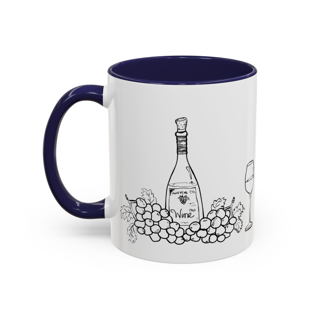 Wine & Grapes Coffee Mug — Accent 11/15oz Ceramic Mug