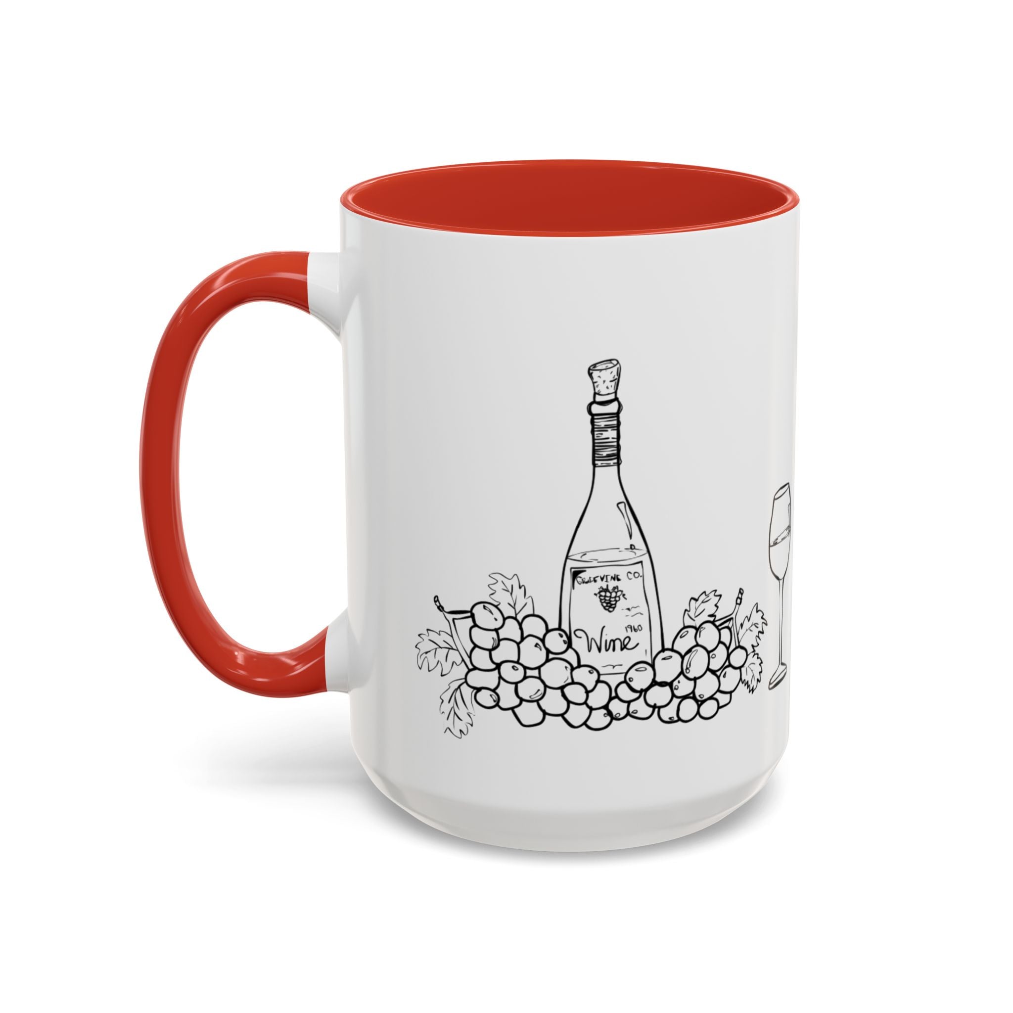 Wine & Grapes Coffee Mug — Accent 11/15oz Ceramic Mug