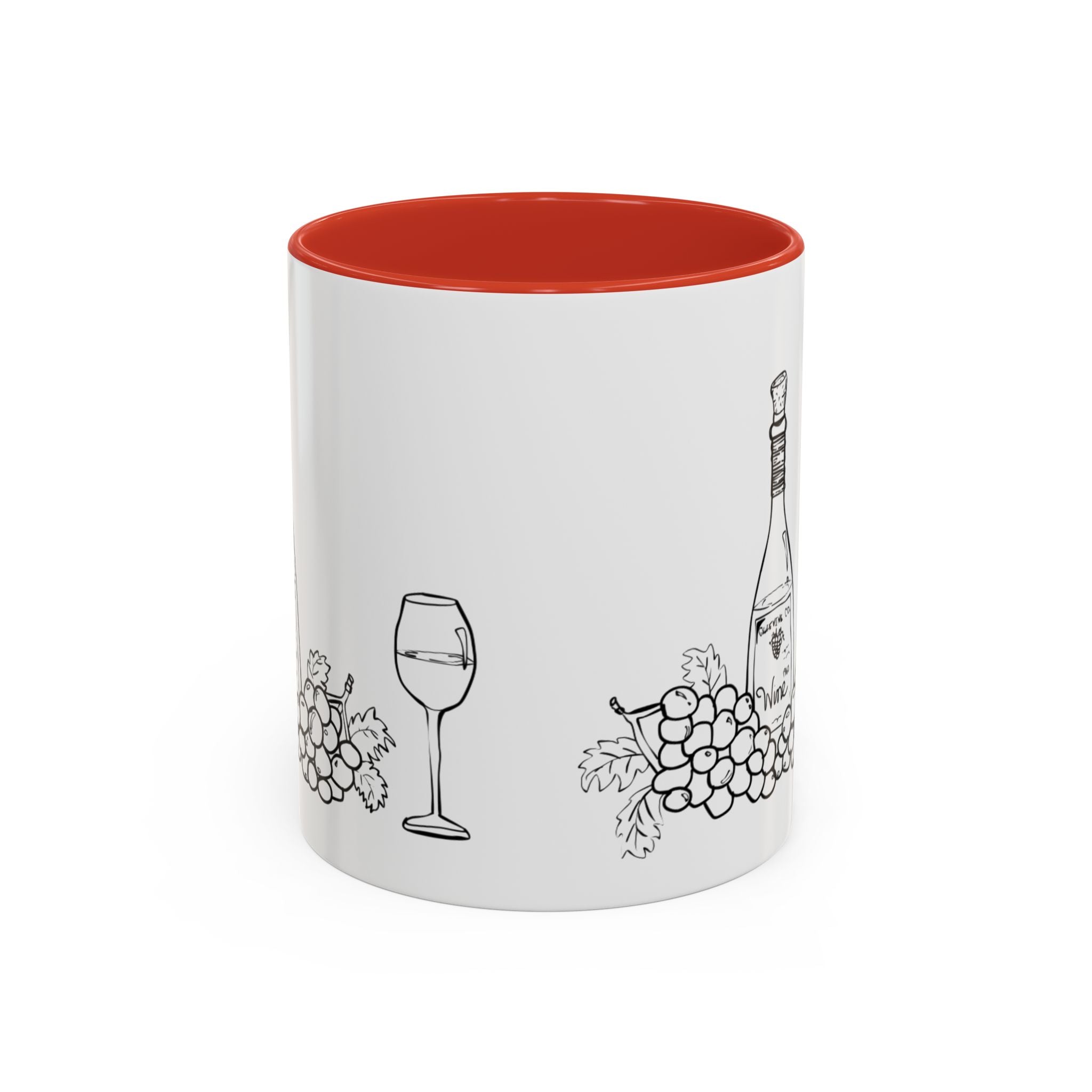 Wine & Grapes Coffee Mug — Accent 11/15oz Ceramic Mug