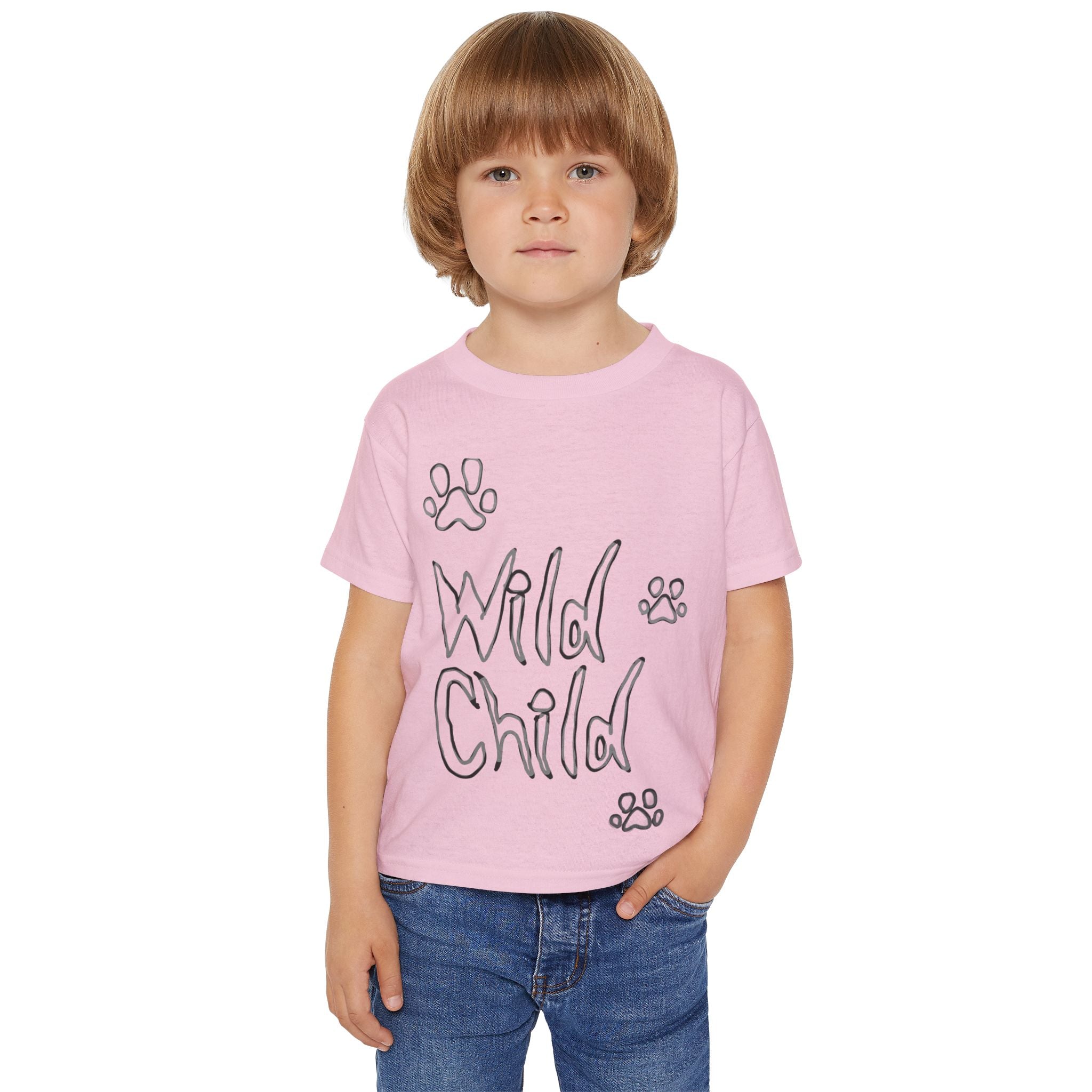 Toddler T‑Shirt — 'Wild Child' Cat Graphic Kids Tee