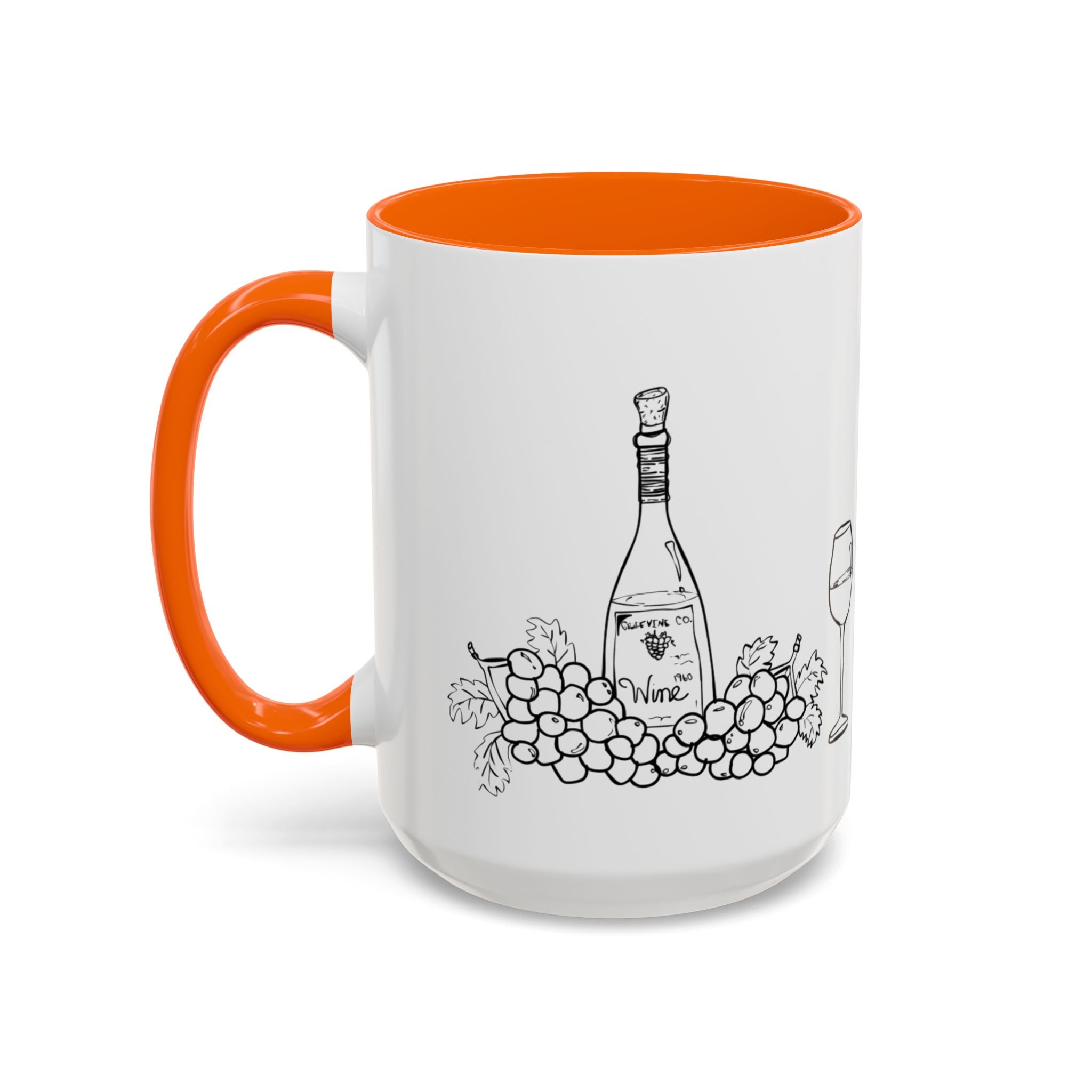 Wine & Grapes Coffee Mug — Accent 11/15oz Ceramic Mug