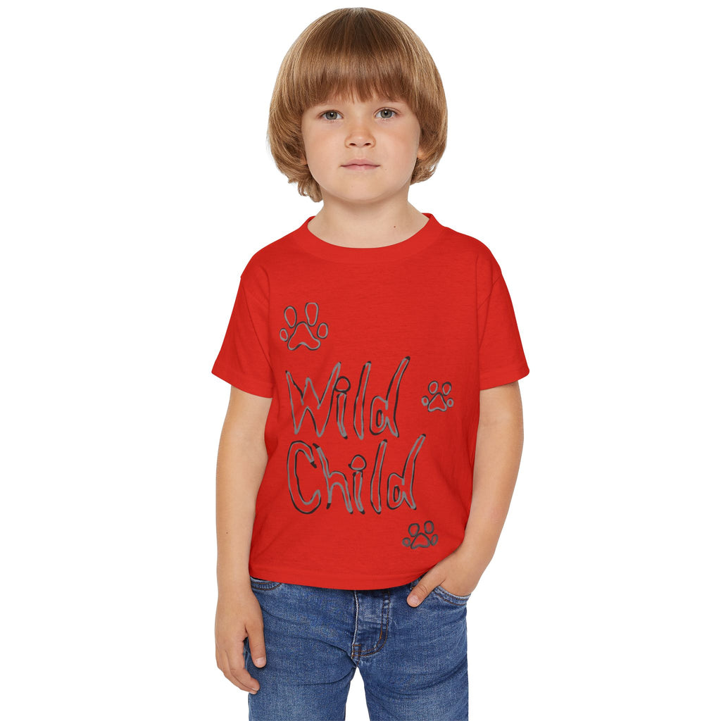 Toddler T‑Shirt — 'Wild Child' Cat Graphic Kids Tee