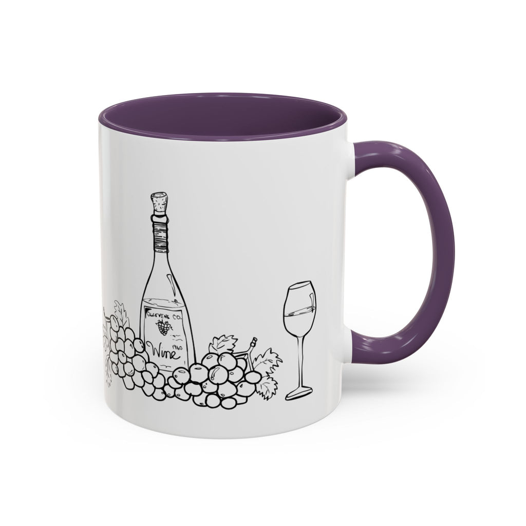 Wine & Grapes Coffee Mug — Accent 11/15oz Ceramic Mug