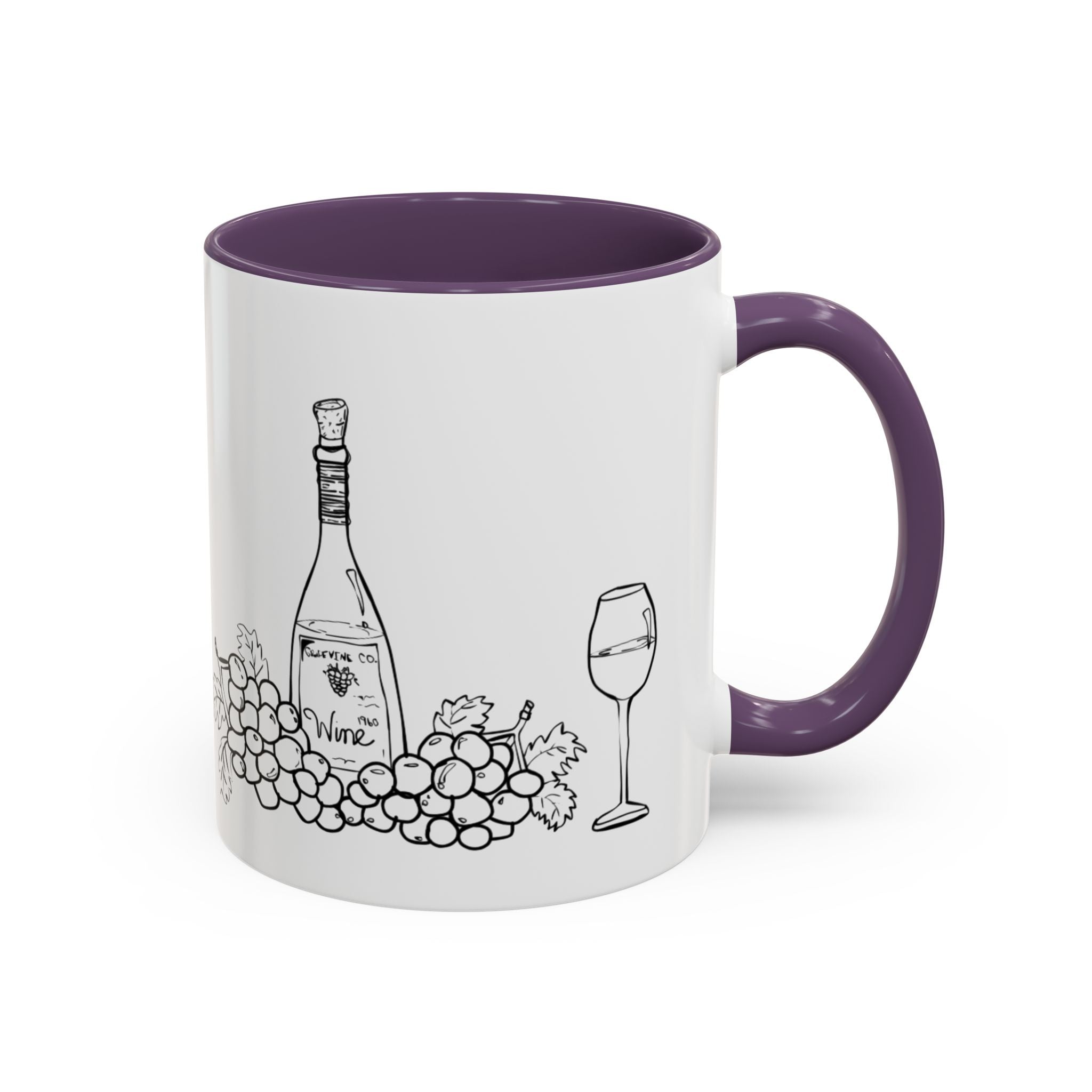 Wine & Grapes Coffee Mug — Accent 11/15oz Ceramic Mug