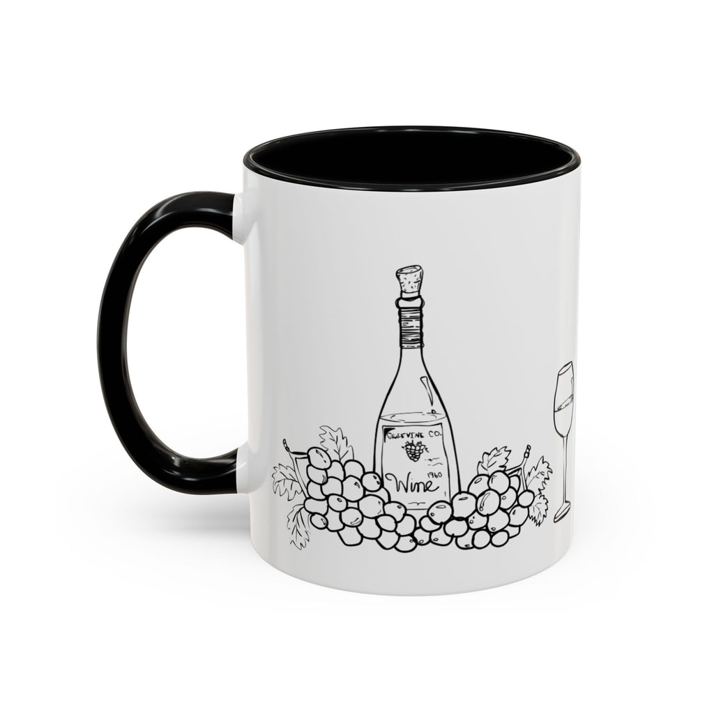 Wine & Grapes Coffee Mug — Accent 11/15oz Ceramic Mug