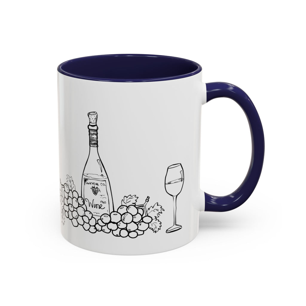 Wine & Grapes Coffee Mug — Accent 11/15oz Ceramic Mug