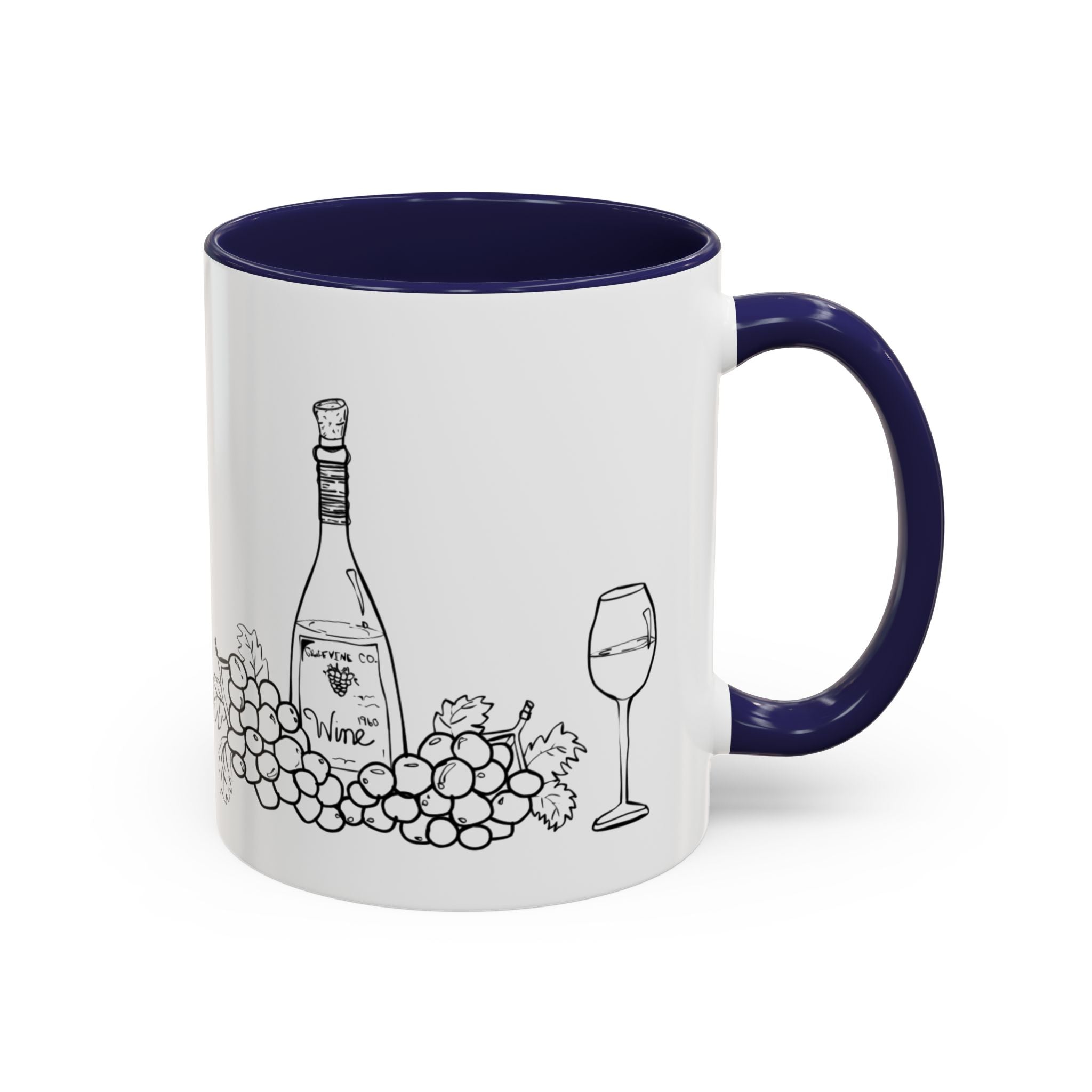 Wine & Grapes Coffee Mug — Accent 11/15oz Ceramic Mug