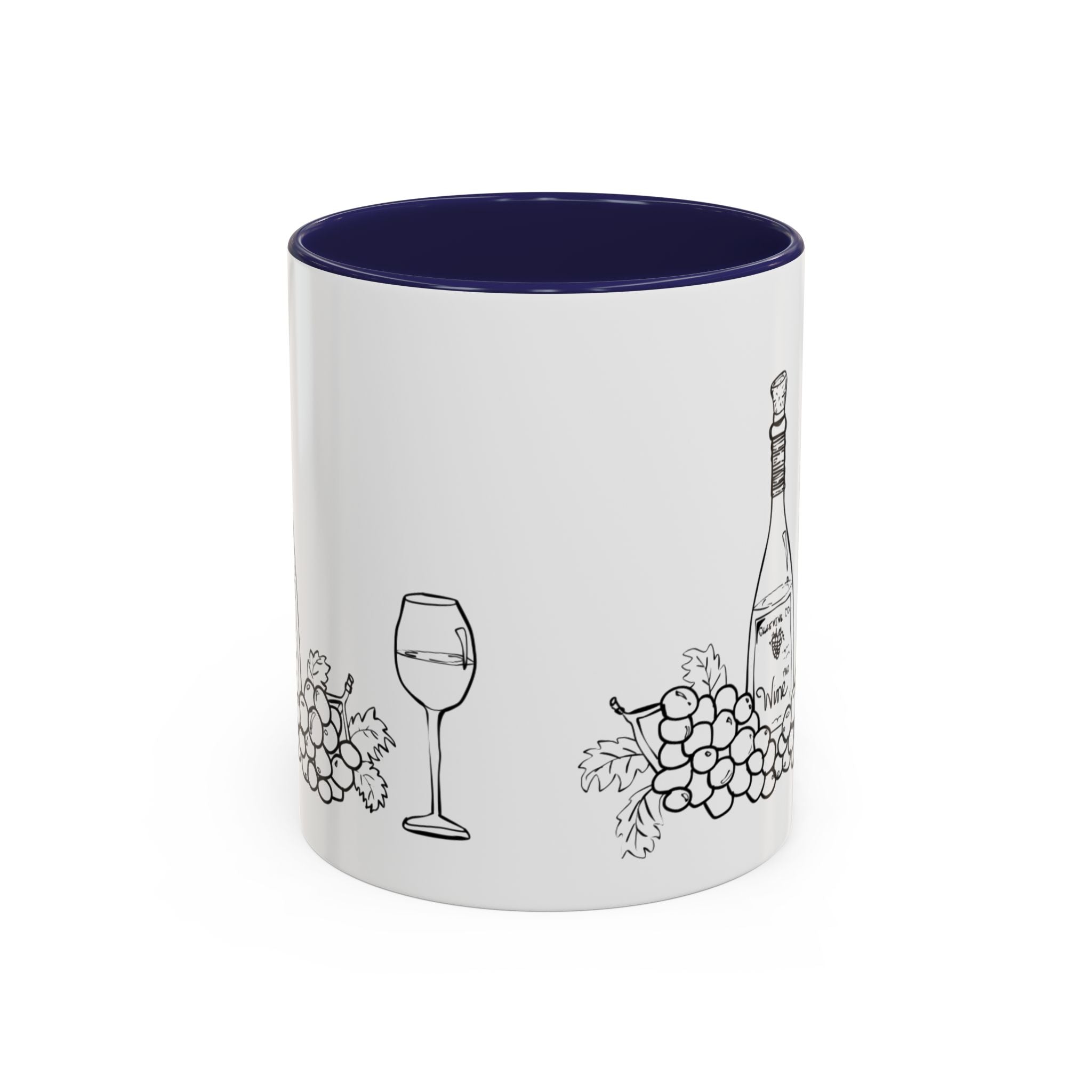 Wine & Grapes Coffee Mug — Accent 11/15oz Ceramic Mug