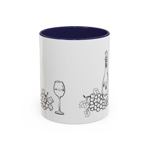 Wine & Grapes Coffee Mug — Accent 11/15oz Ceramic Mug