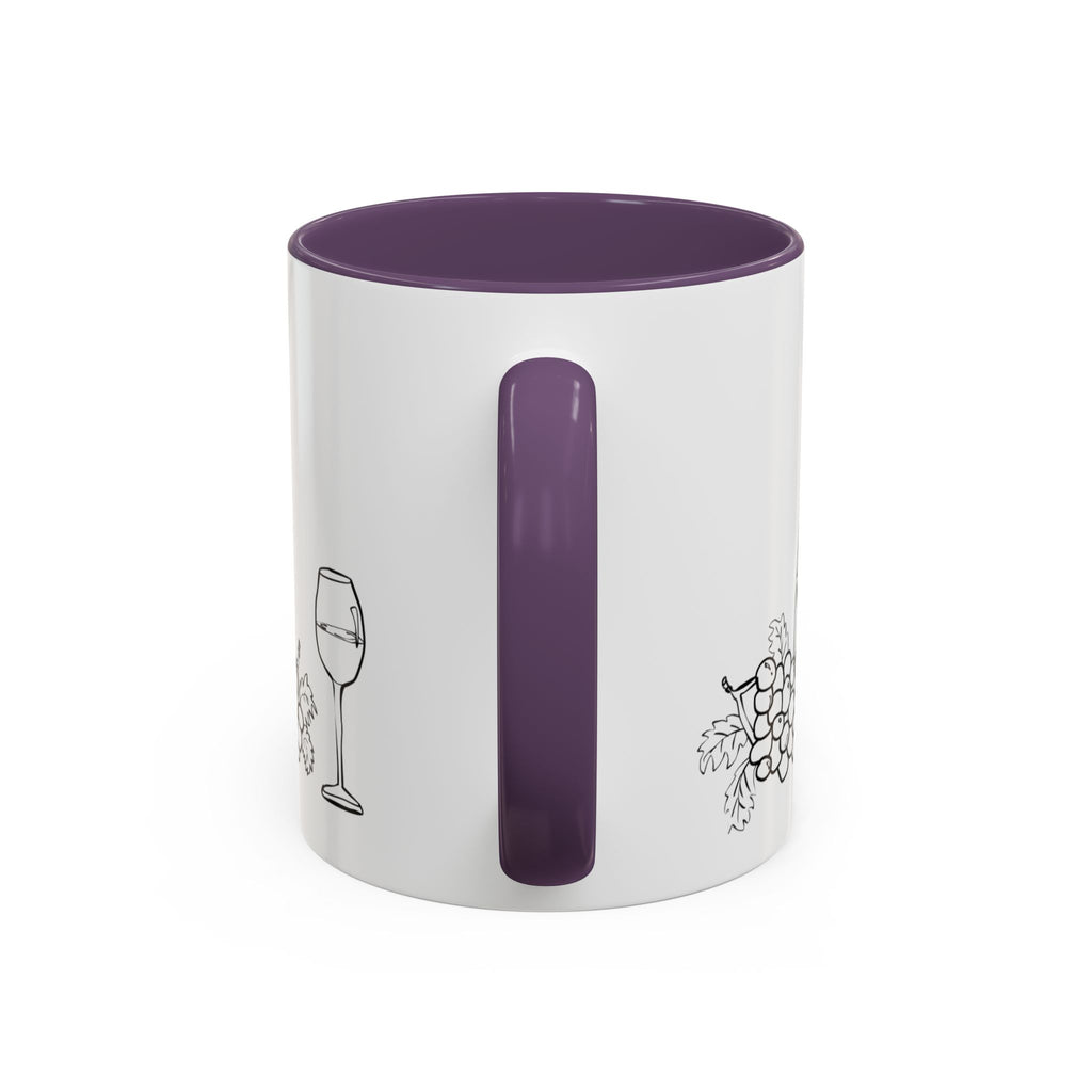 Wine & Grapes Coffee Mug — Accent 11/15oz Ceramic Mug