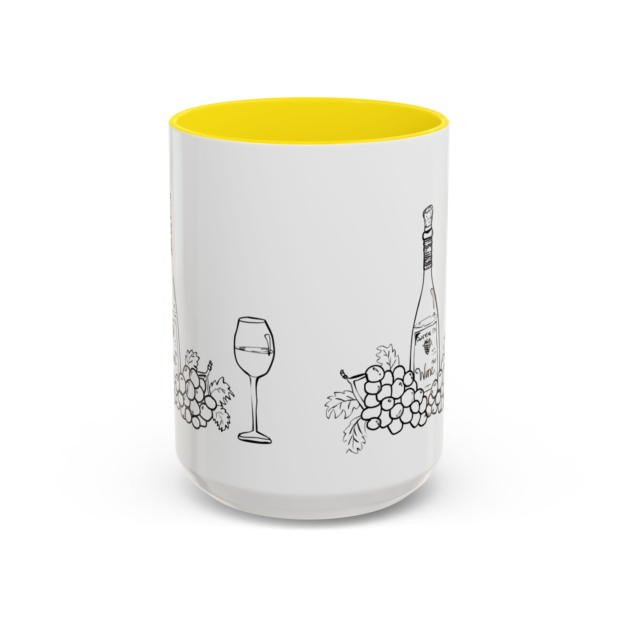 Wine & Grapes Coffee Mug — Accent 11/15oz Ceramic Mug