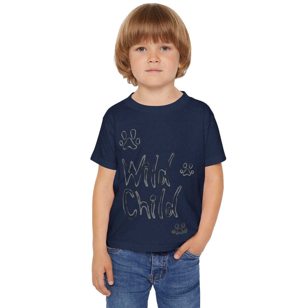Toddler T‑Shirt — 'Wild Child' Cat Graphic Kids Tee