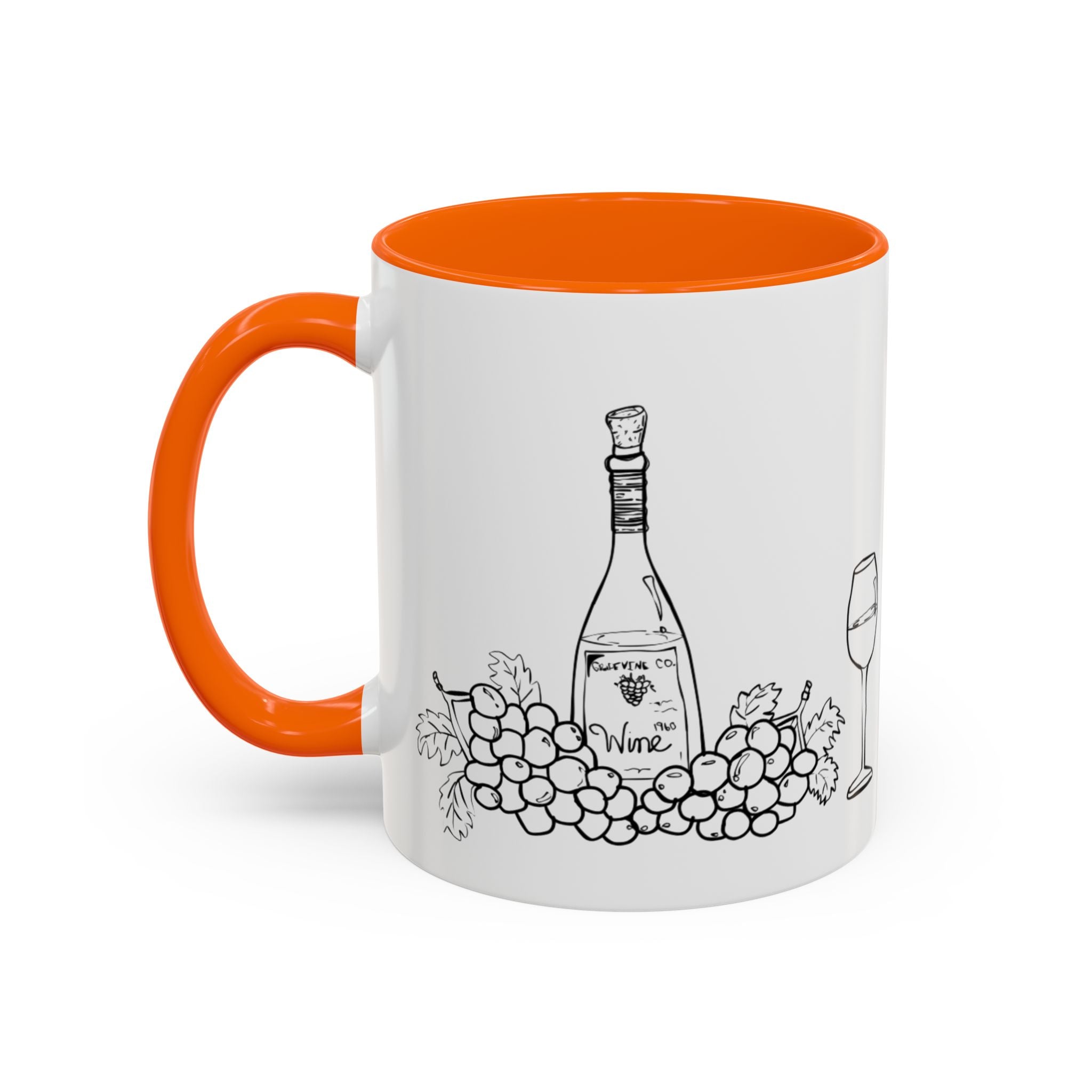 Wine & Grapes Coffee Mug — Accent 11/15oz Ceramic Mug