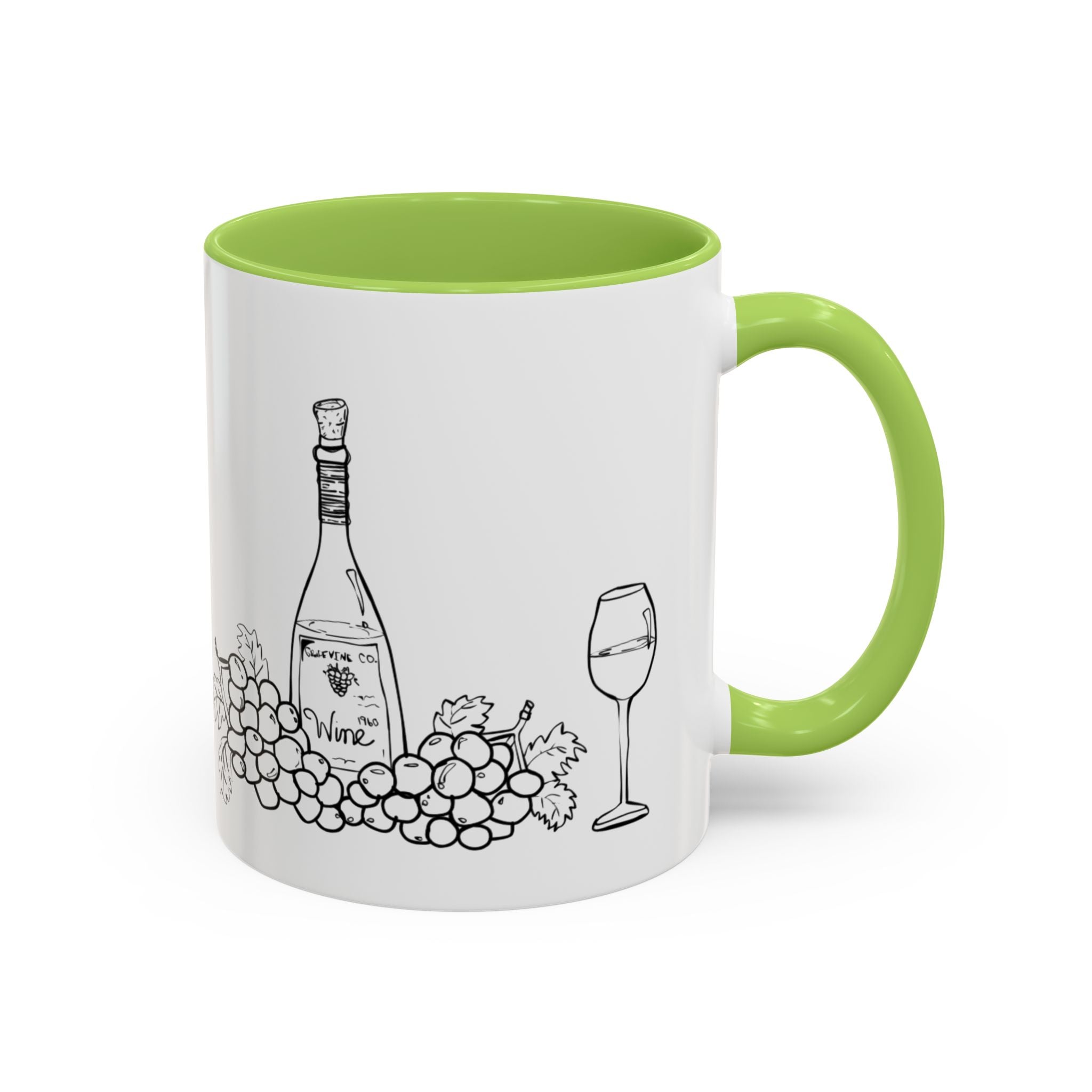 Wine & Grapes Coffee Mug — Accent 11/15oz Ceramic Mug
