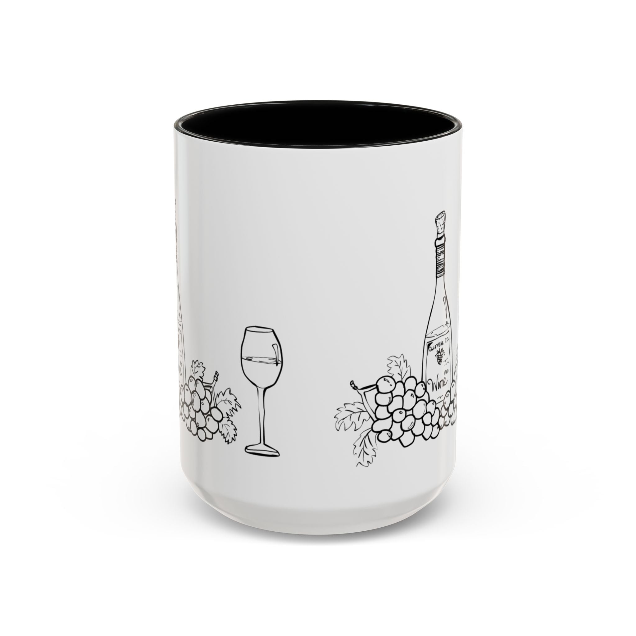 Wine & Grapes Coffee Mug — Accent 11/15oz Ceramic Mug