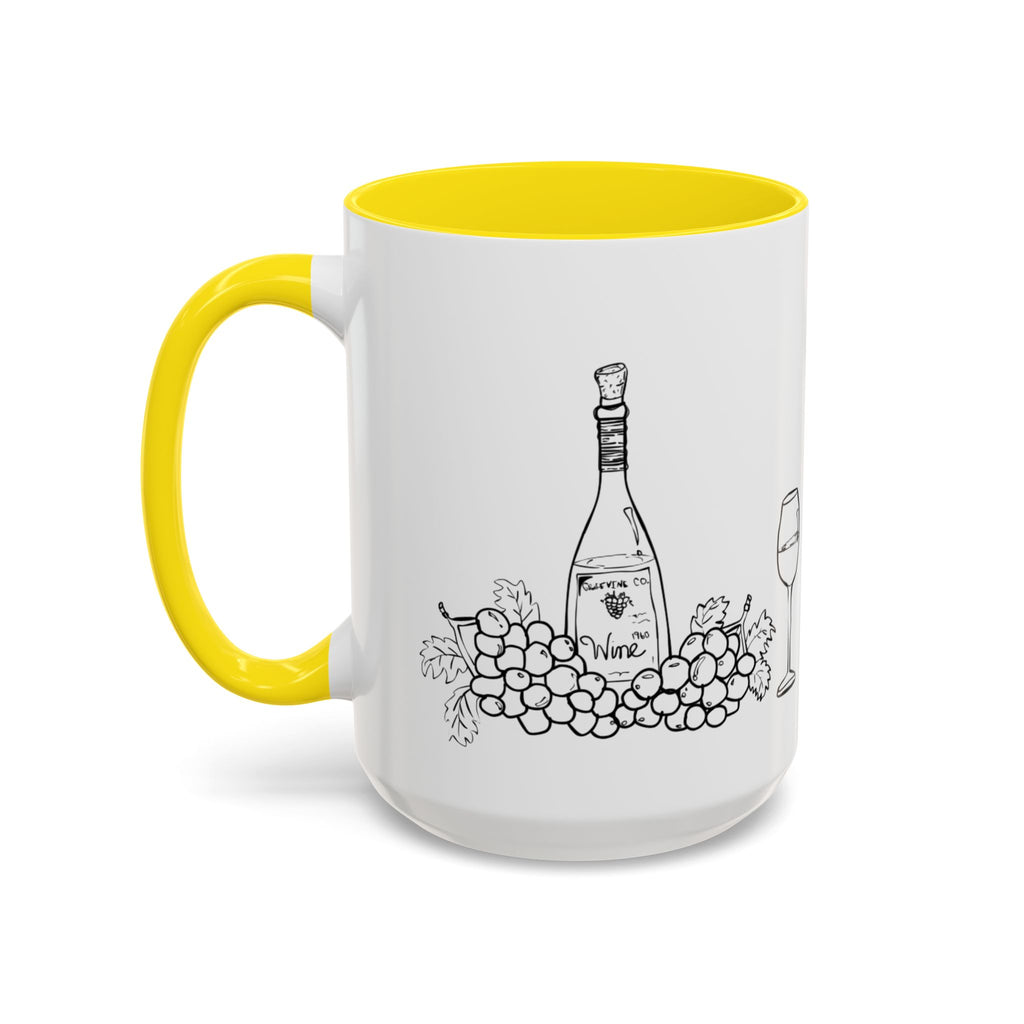 Wine & Grapes Coffee Mug — Accent 11/15oz Ceramic Mug