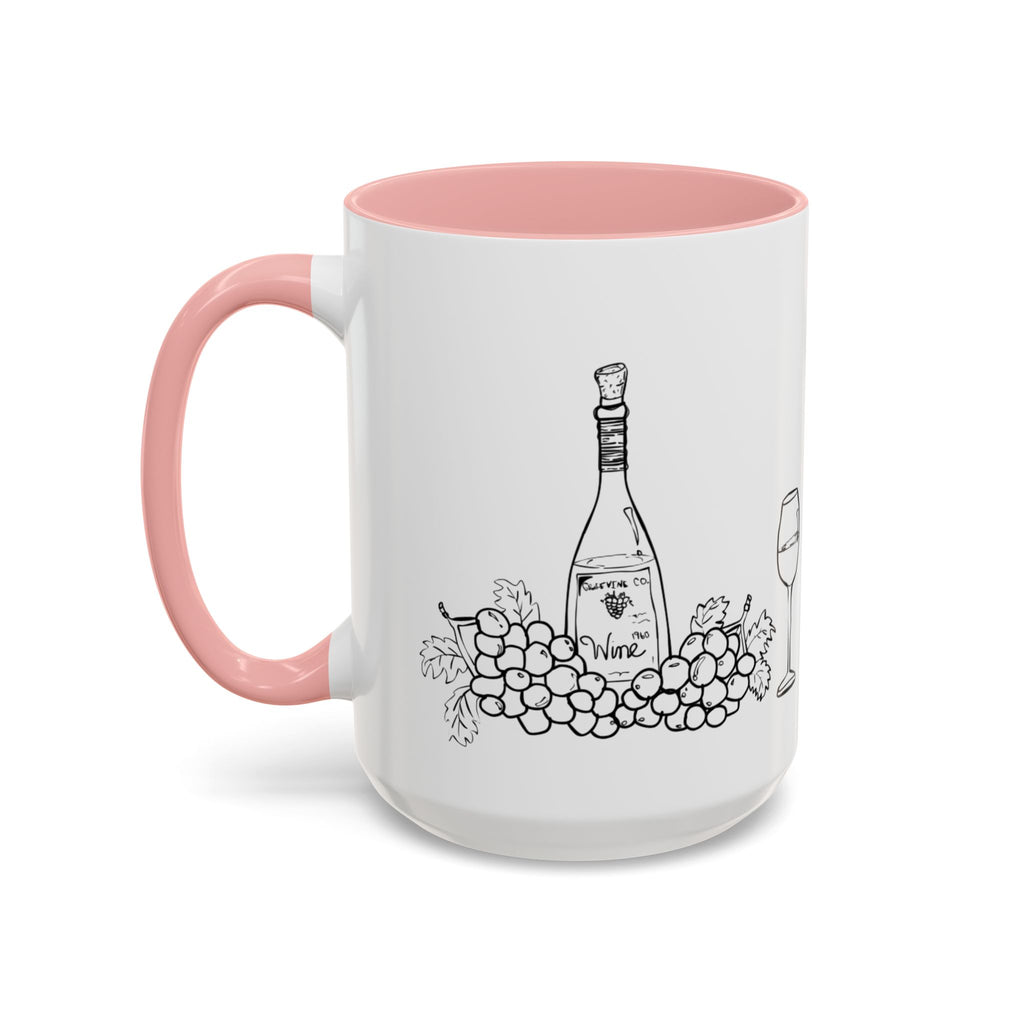 Wine & Grapes Coffee Mug — Accent 11/15oz Ceramic Mug