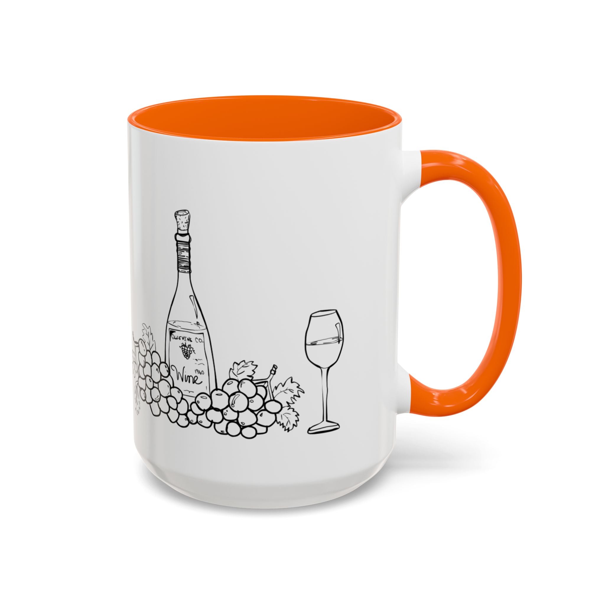 Wine & Grapes Coffee Mug — Accent 11/15oz Ceramic Mug