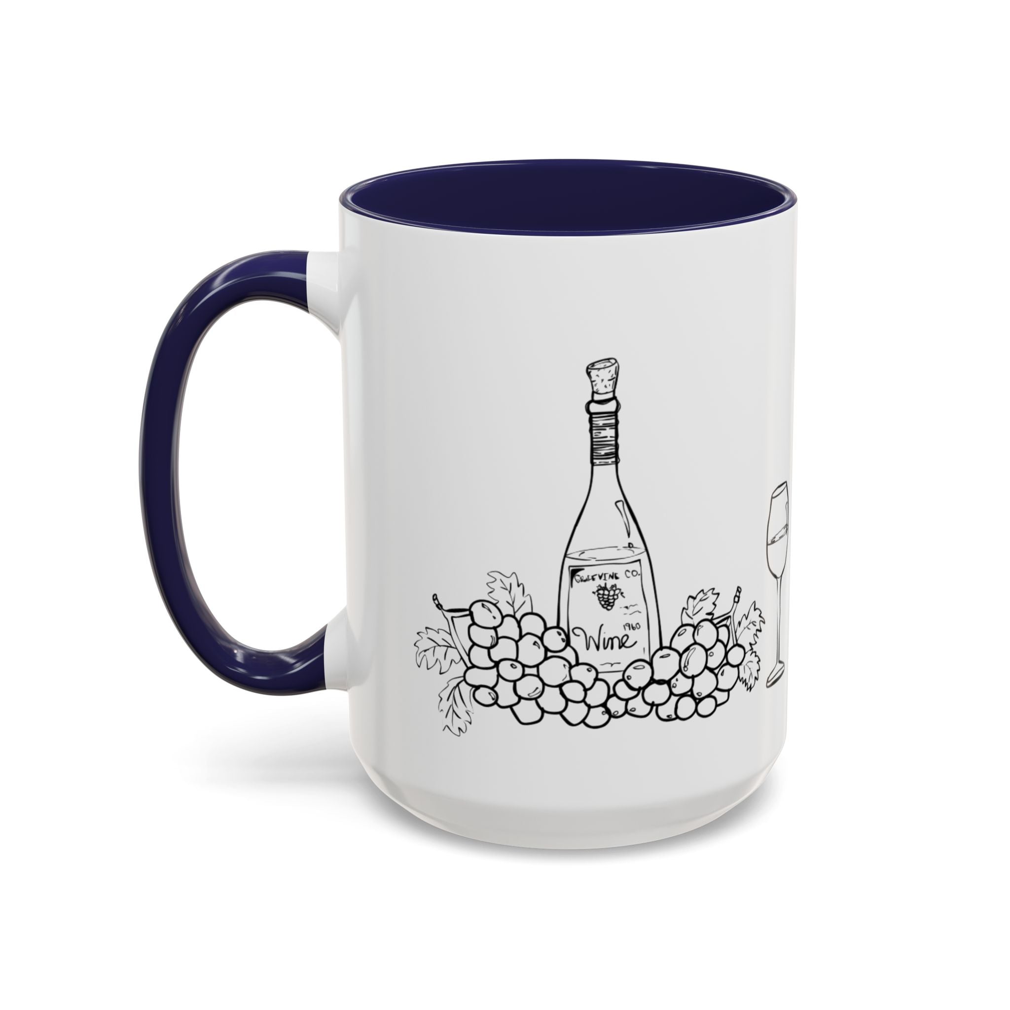 Wine & Grapes Coffee Mug — Accent 11/15oz Ceramic Mug