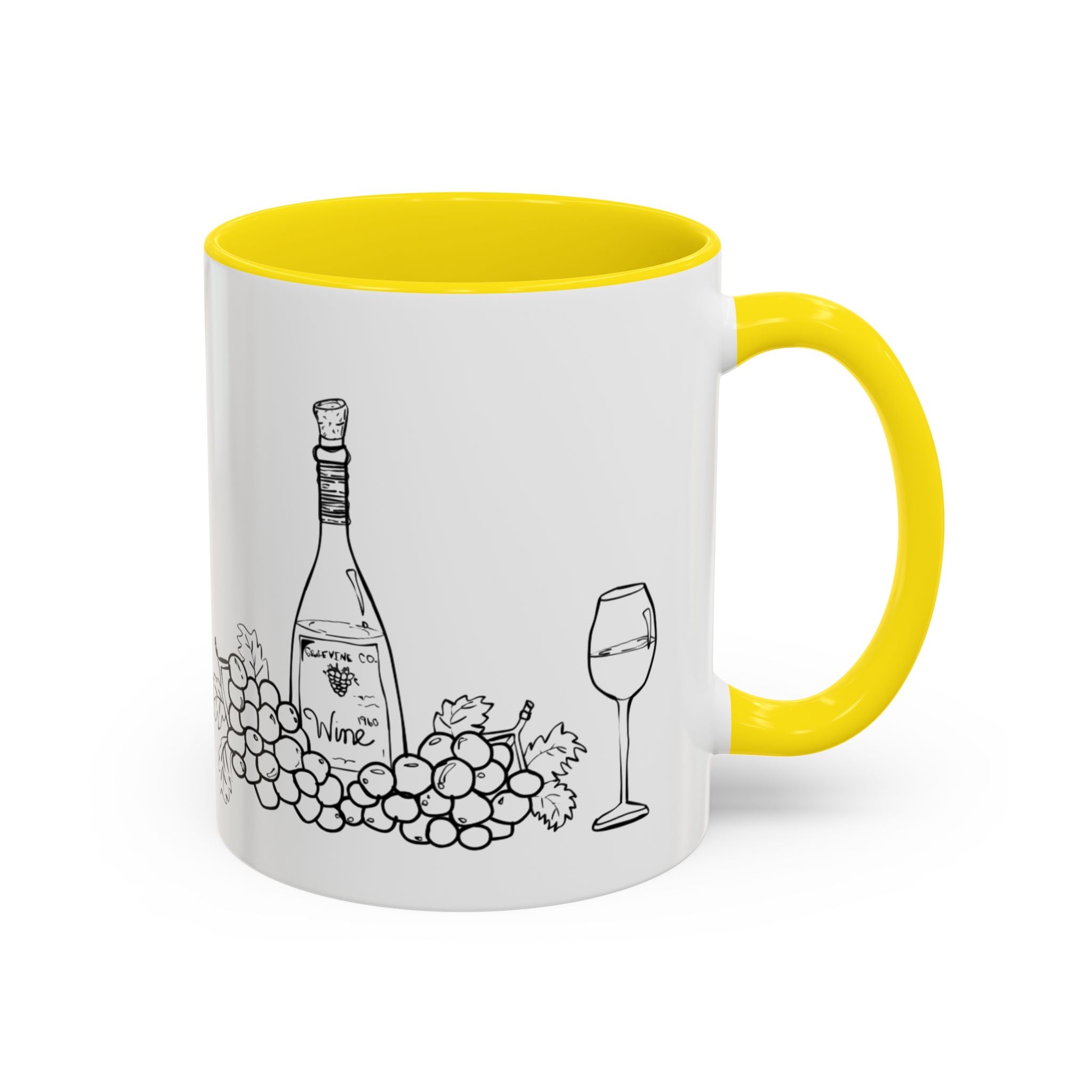 Wine & Grapes Coffee Mug — Accent 11/15oz Ceramic Mug
