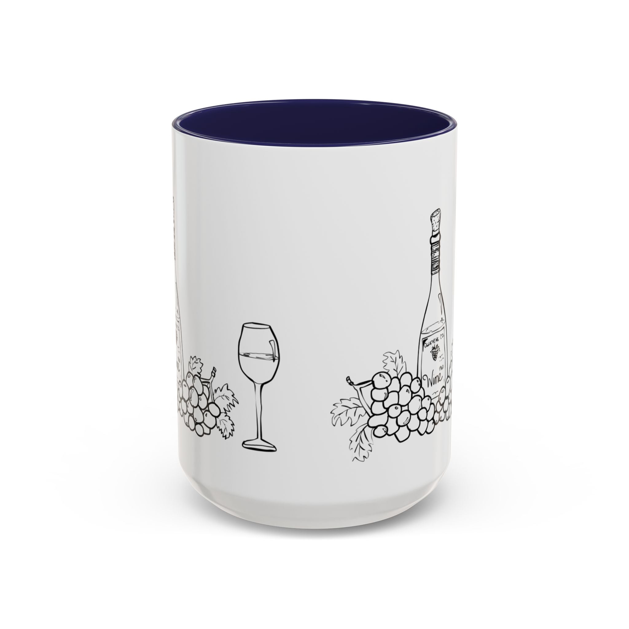 Wine & Grapes Coffee Mug — Accent 11/15oz Ceramic Mug