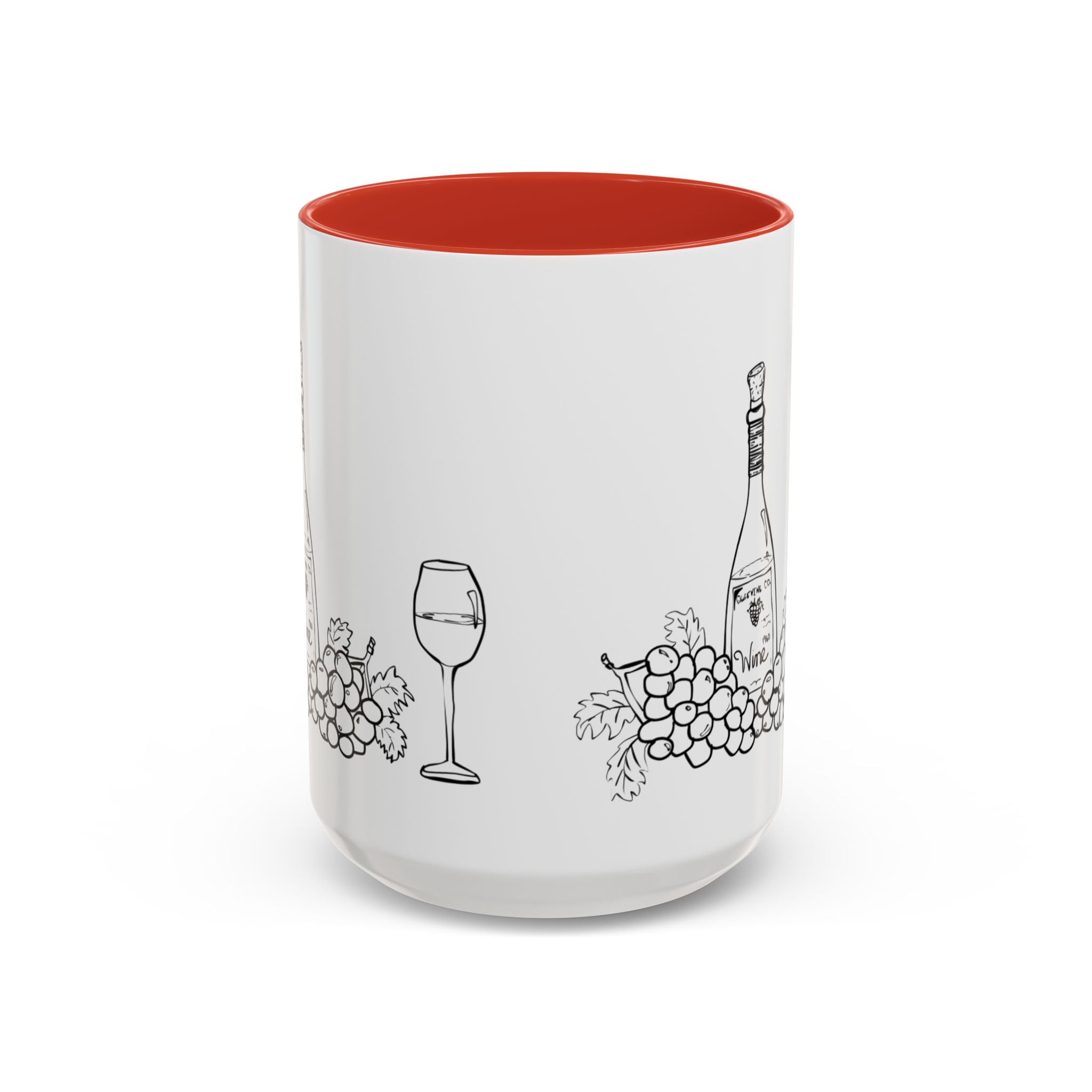 Wine & Grapes Coffee Mug — Accent 11/15oz Ceramic Mug