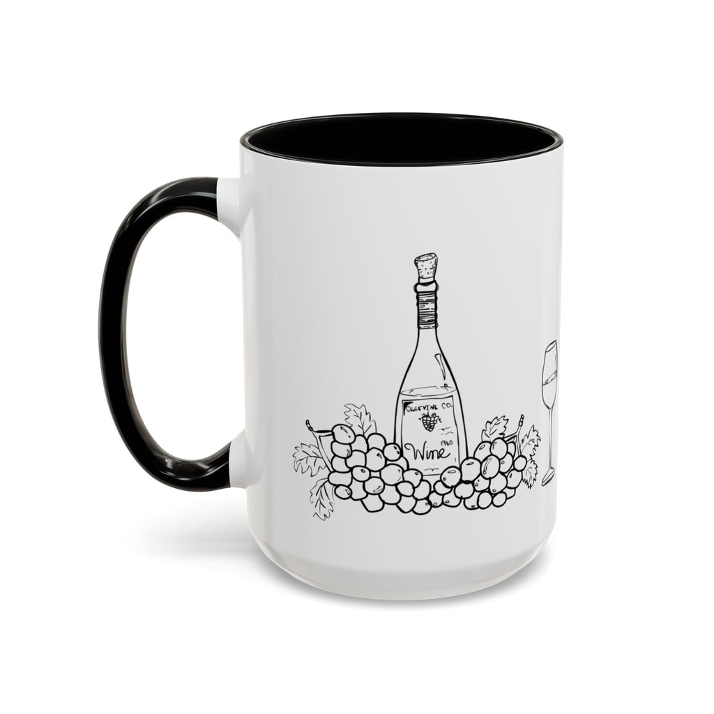 Wine & Grapes Coffee Mug — Accent 11/15oz Ceramic Mug