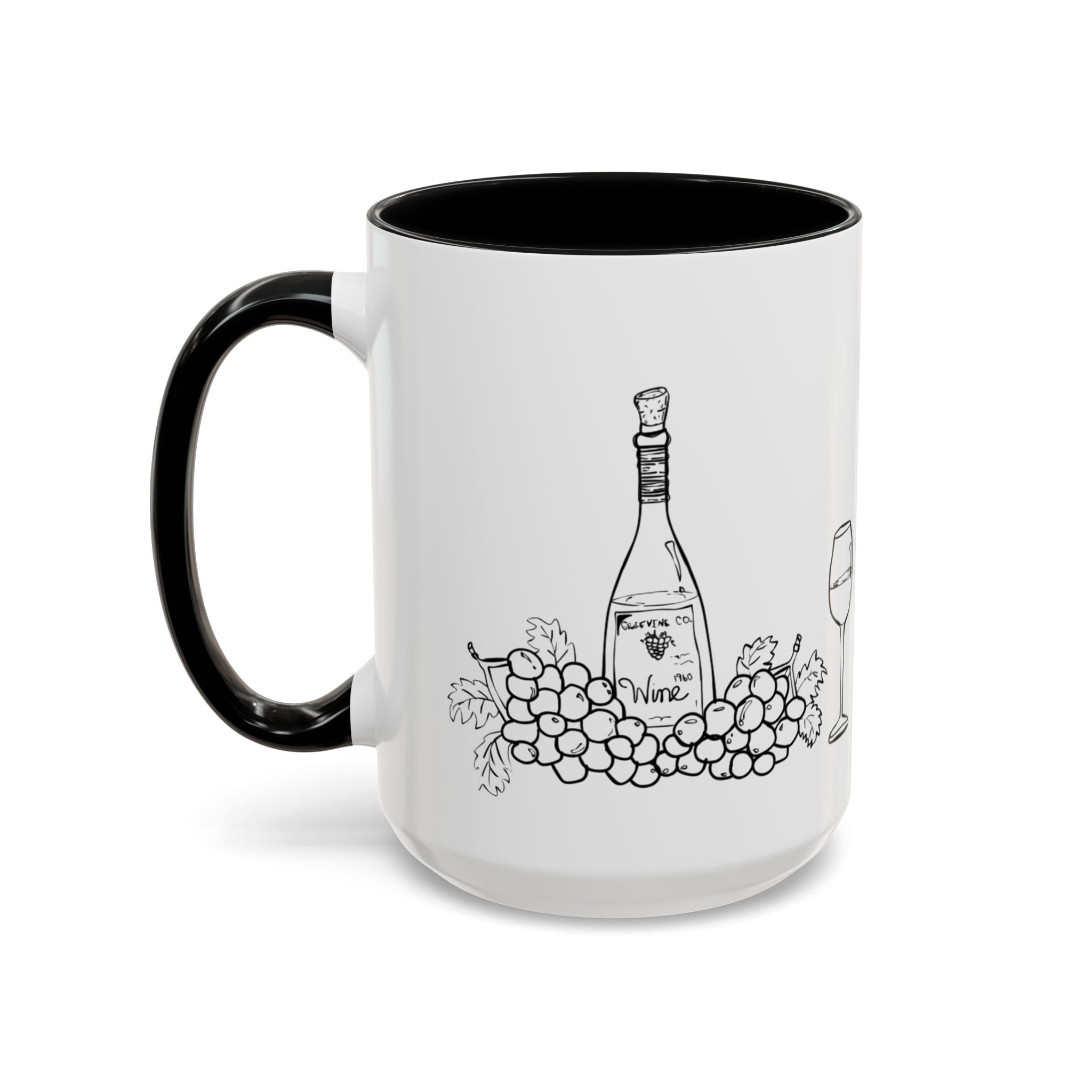 Wine & Grapes Coffee Mug — Accent 11/15oz Ceramic Mug