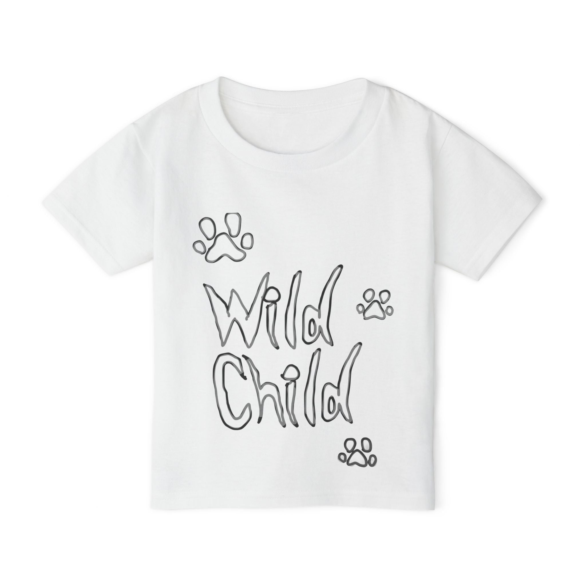 Toddler T‑Shirt — 'Wild Child' Cat Graphic Kids Tee