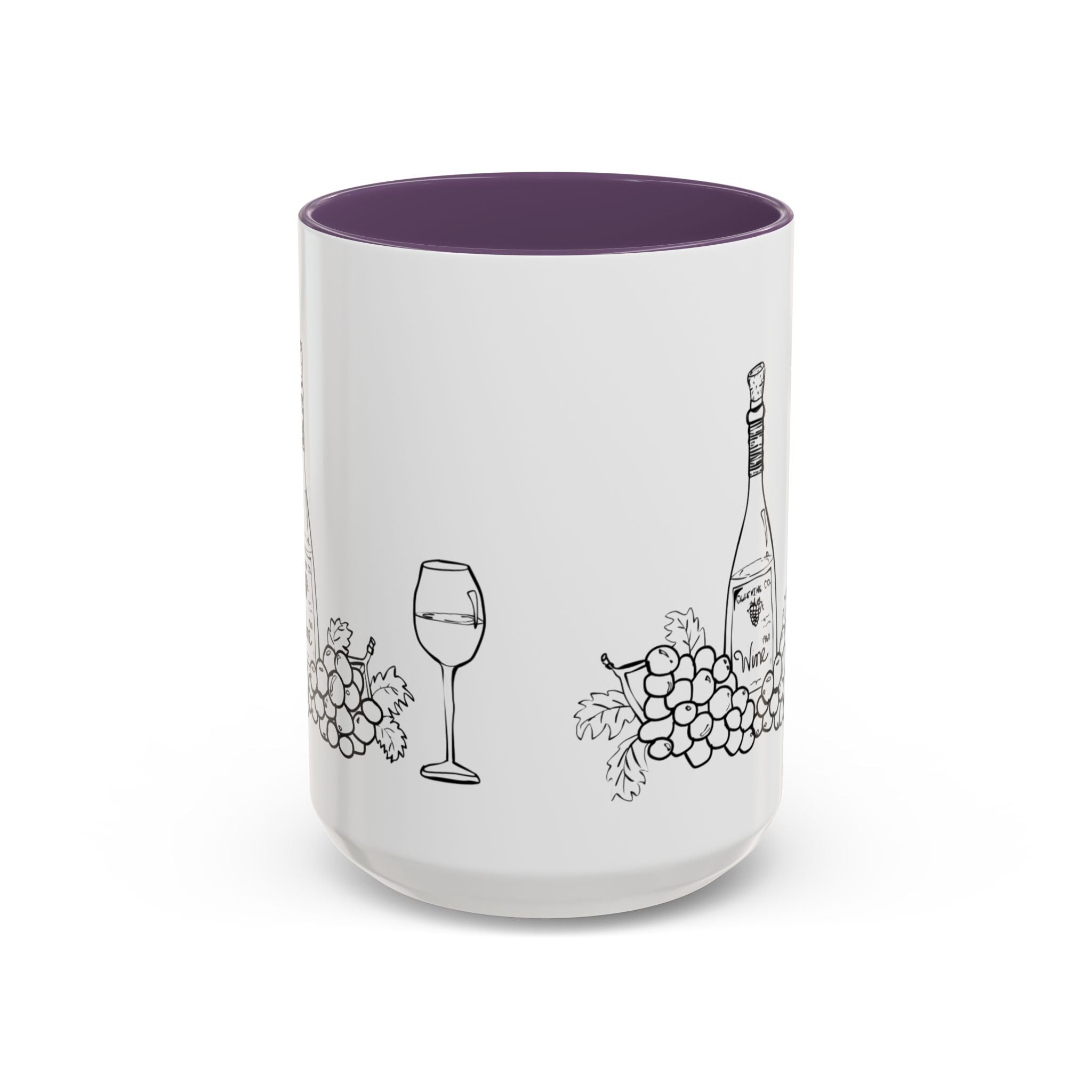 Wine & Grapes Coffee Mug — Accent 11/15oz Ceramic Mug