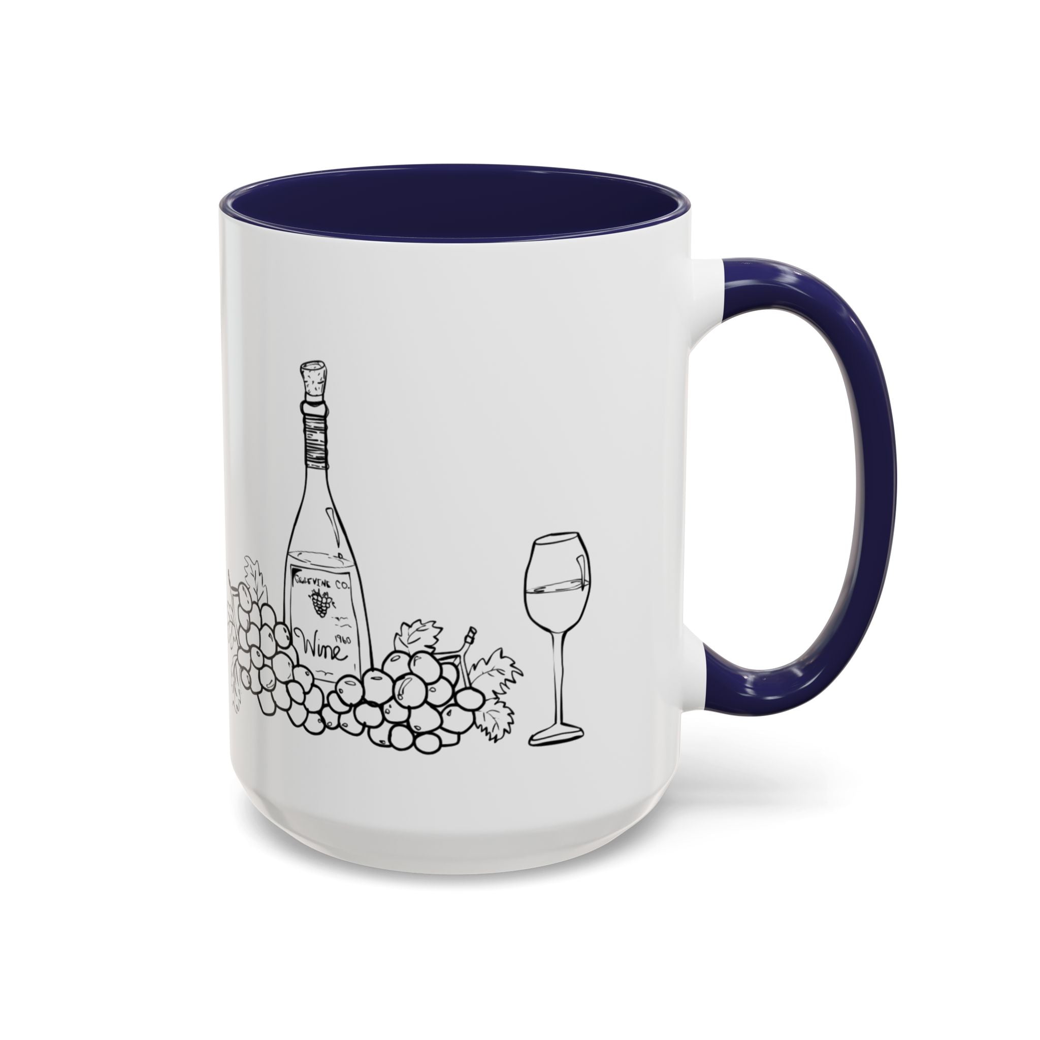 Wine & Grapes Coffee Mug — Accent 11/15oz Ceramic Mug