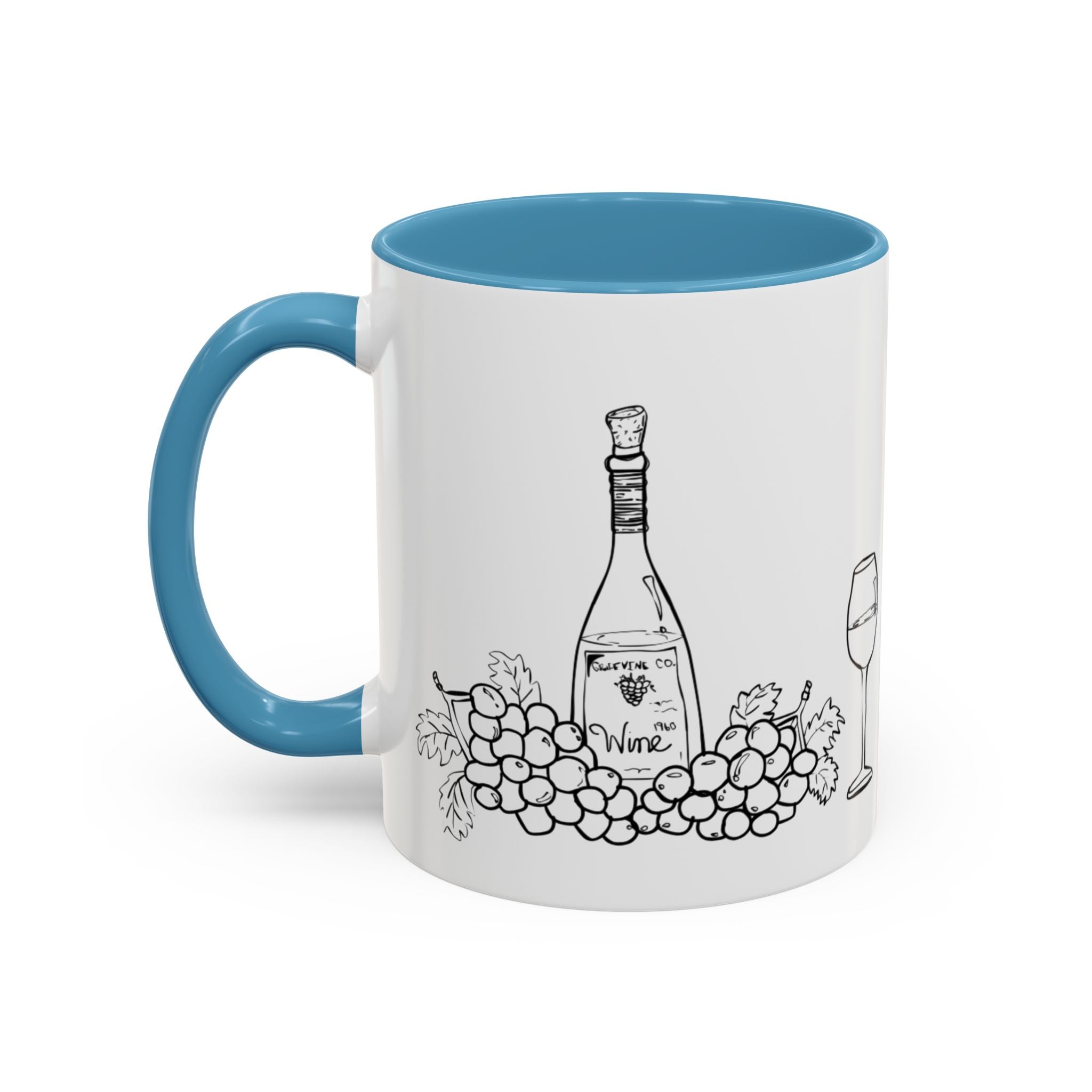 Wine & Grapes Coffee Mug — Accent 11/15oz Ceramic Mug