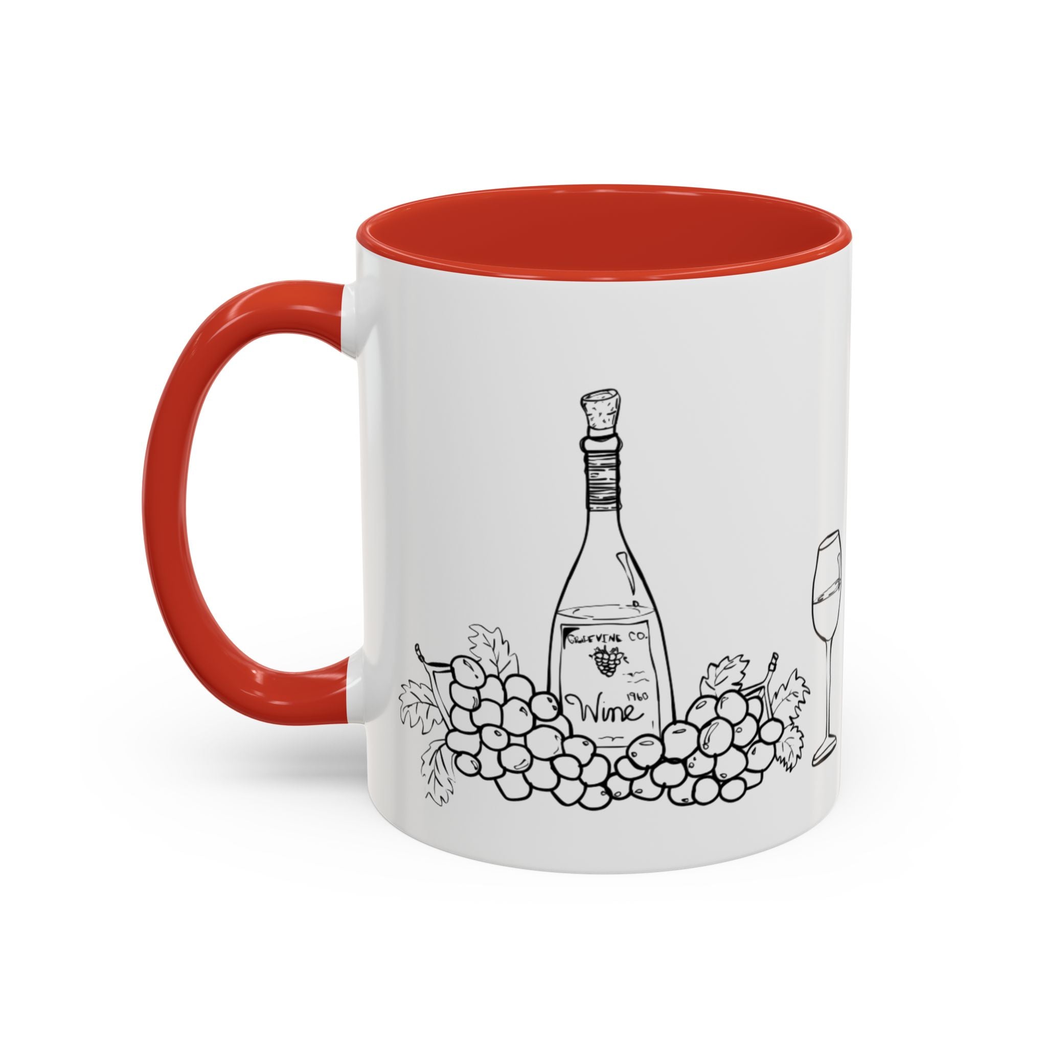 Wine & Grapes Coffee Mug — Accent 11/15oz Ceramic Mug