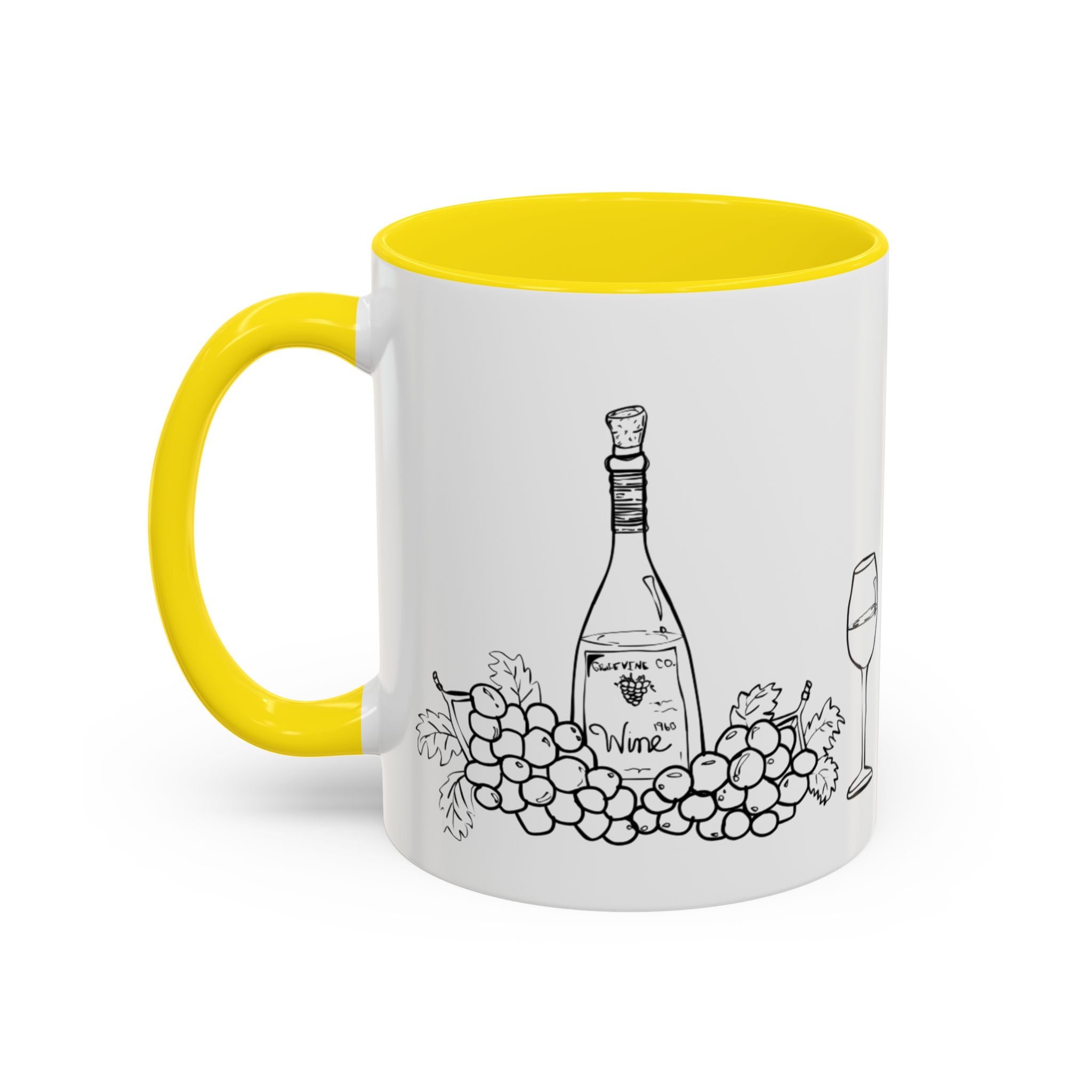 Wine & Grapes Coffee Mug — Accent 11/15oz Ceramic Mug