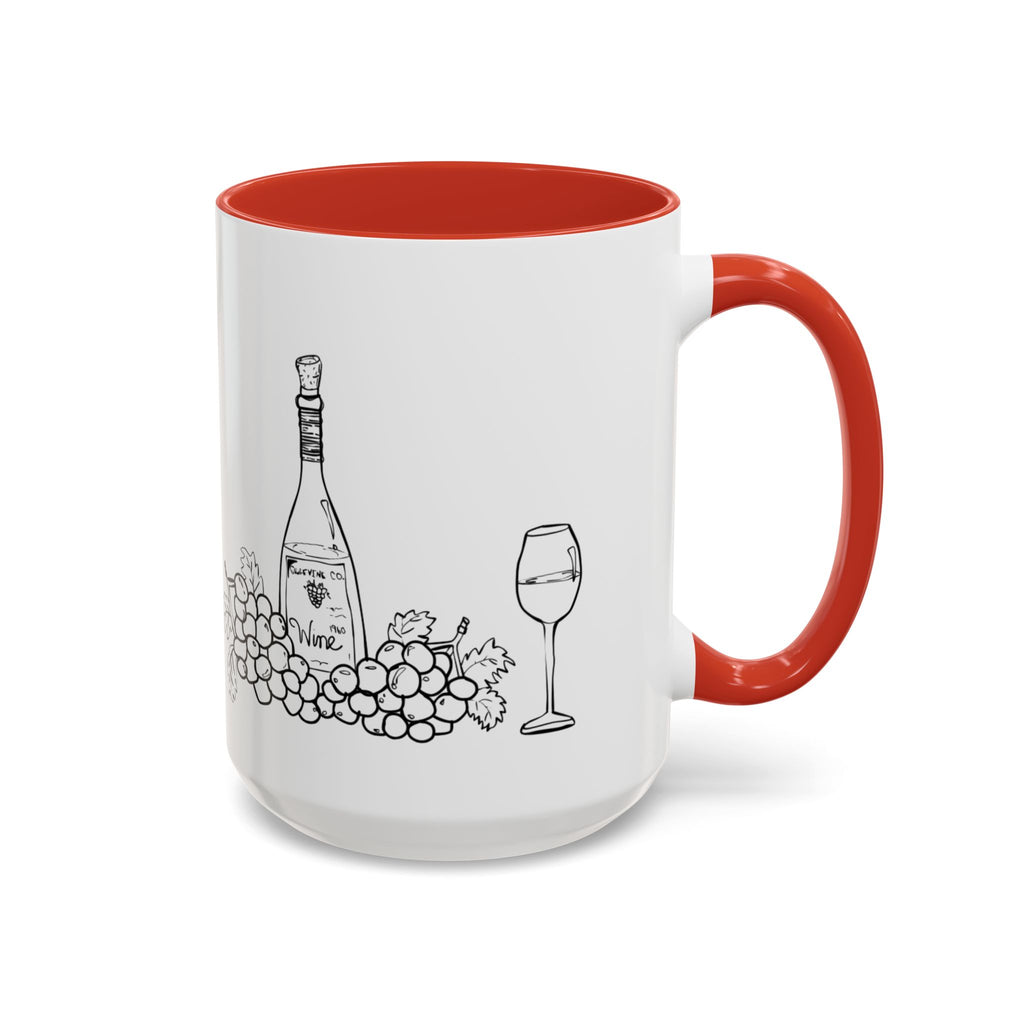 Wine & Grapes Coffee Mug — Accent 11/15oz Ceramic Mug
