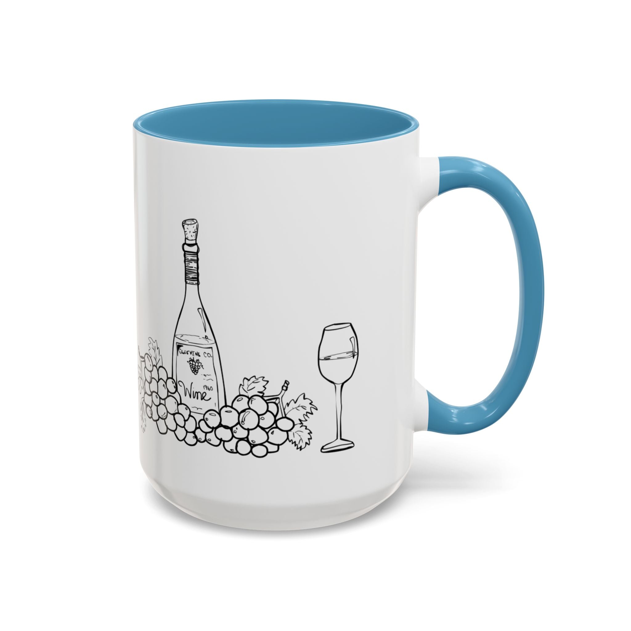 Wine & Grapes Coffee Mug — Accent 11/15oz Ceramic Mug