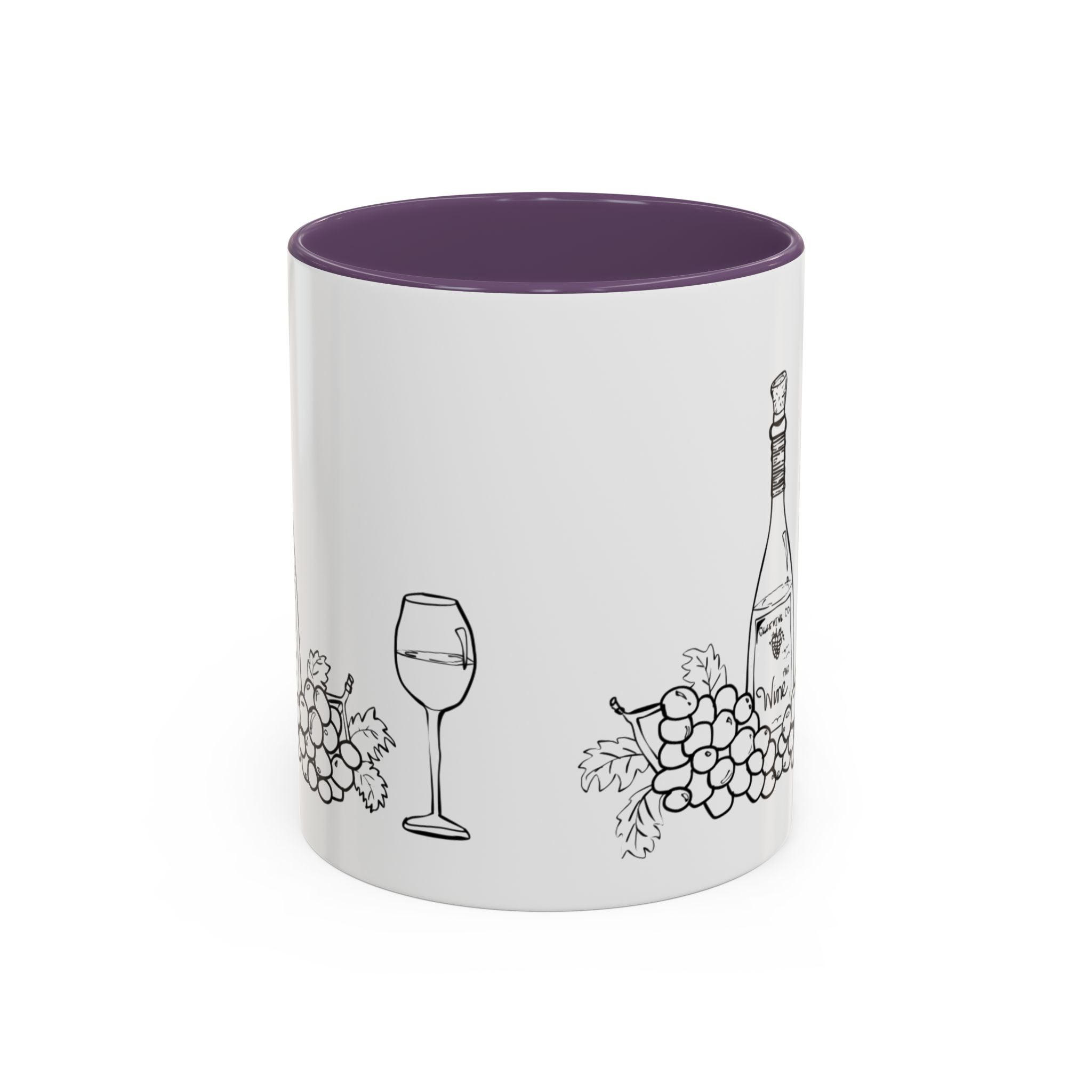 Wine & Grapes Coffee Mug — Accent 11/15oz Ceramic Mug