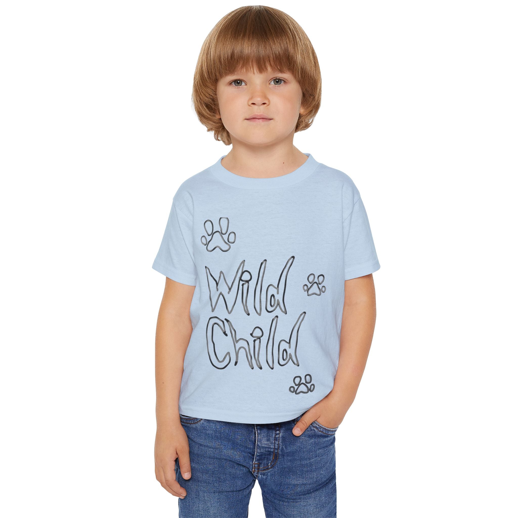 Toddler T‑Shirt — 'Wild Child' Cat Graphic Kids Tee