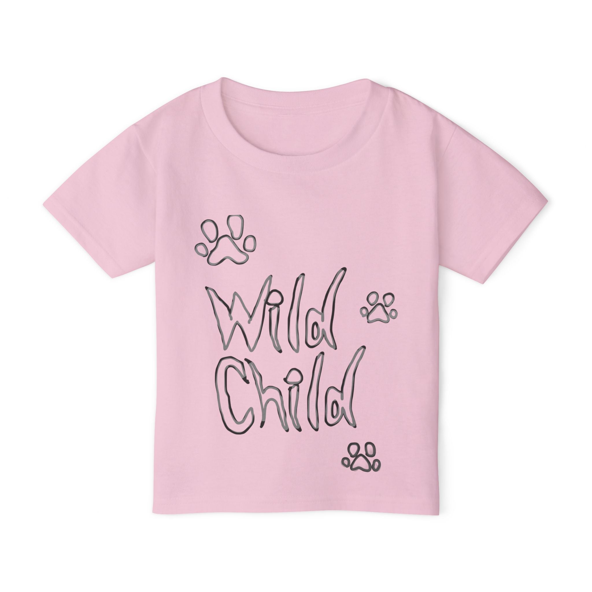 Toddler T‑Shirt — 'Wild Child' Cat Graphic Kids Tee