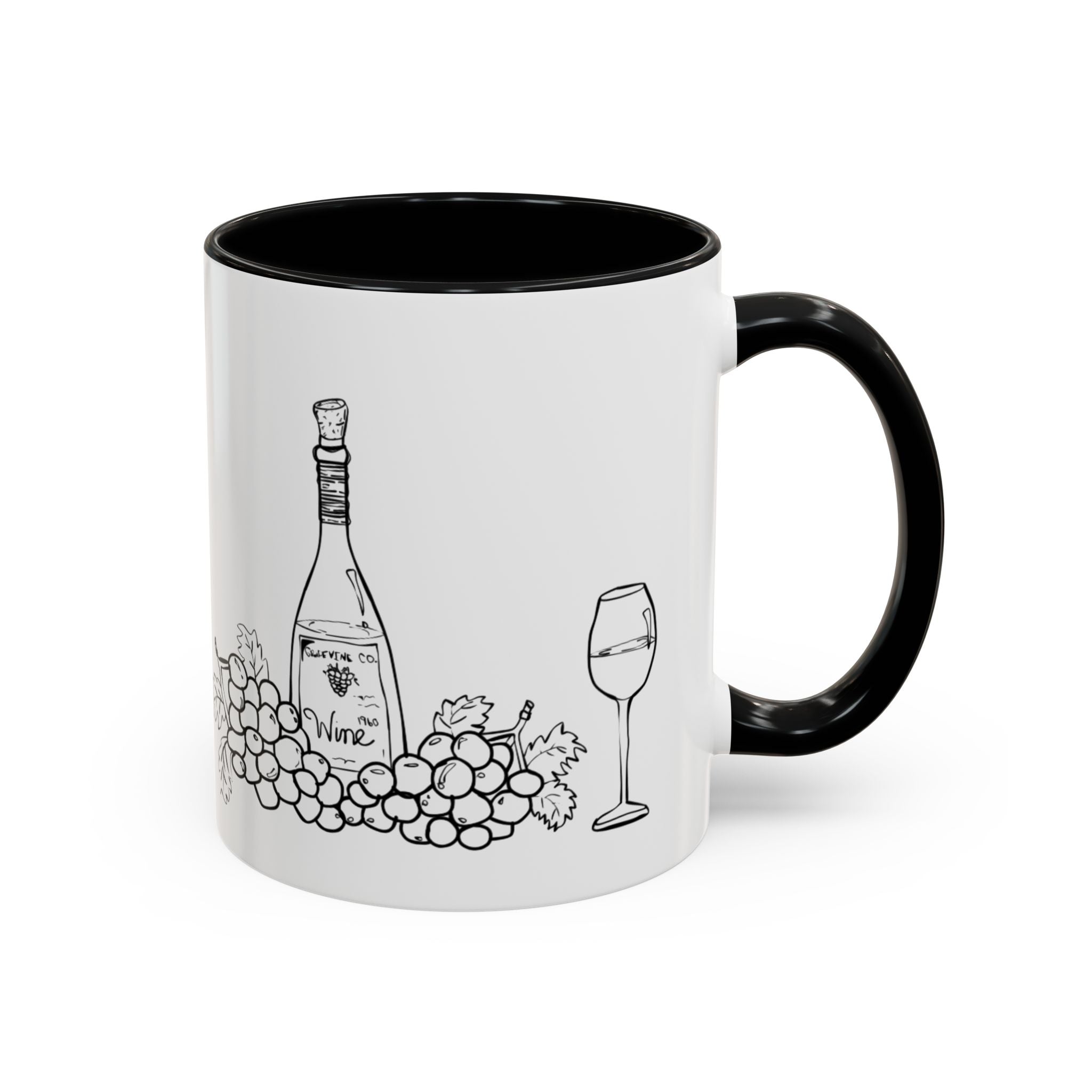 Wine & Grapes Coffee Mug — Accent 11/15oz Ceramic Mug