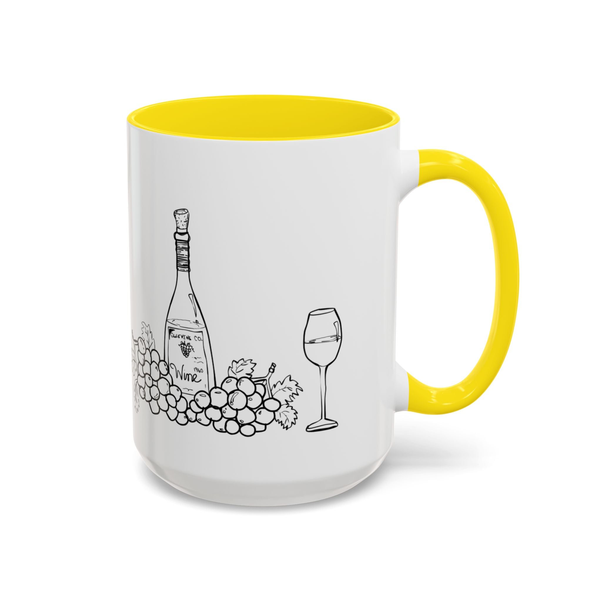 Wine & Grapes Coffee Mug — Accent 11/15oz Ceramic Mug