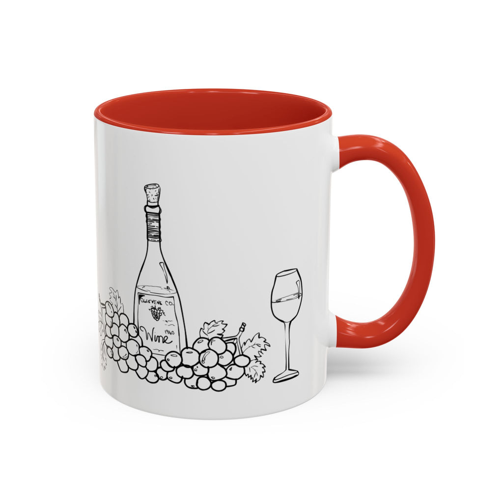 Wine & Grapes Coffee Mug — Accent 11/15oz Ceramic Mug