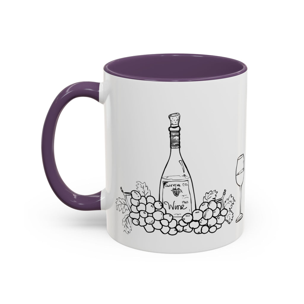 Wine & Grapes Coffee Mug — Accent 11/15oz Ceramic Mug