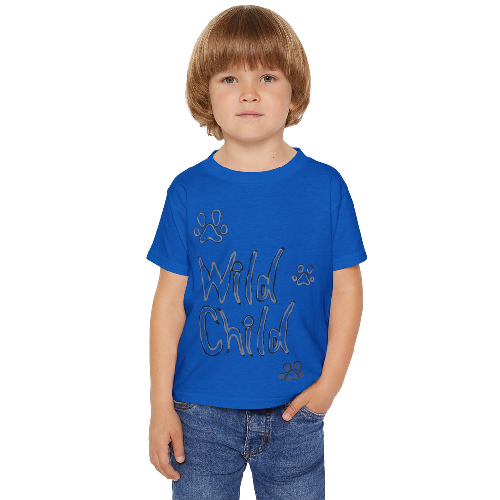 Toddler T‑Shirt — 'Wild Child' Cat Graphic Kids Tee